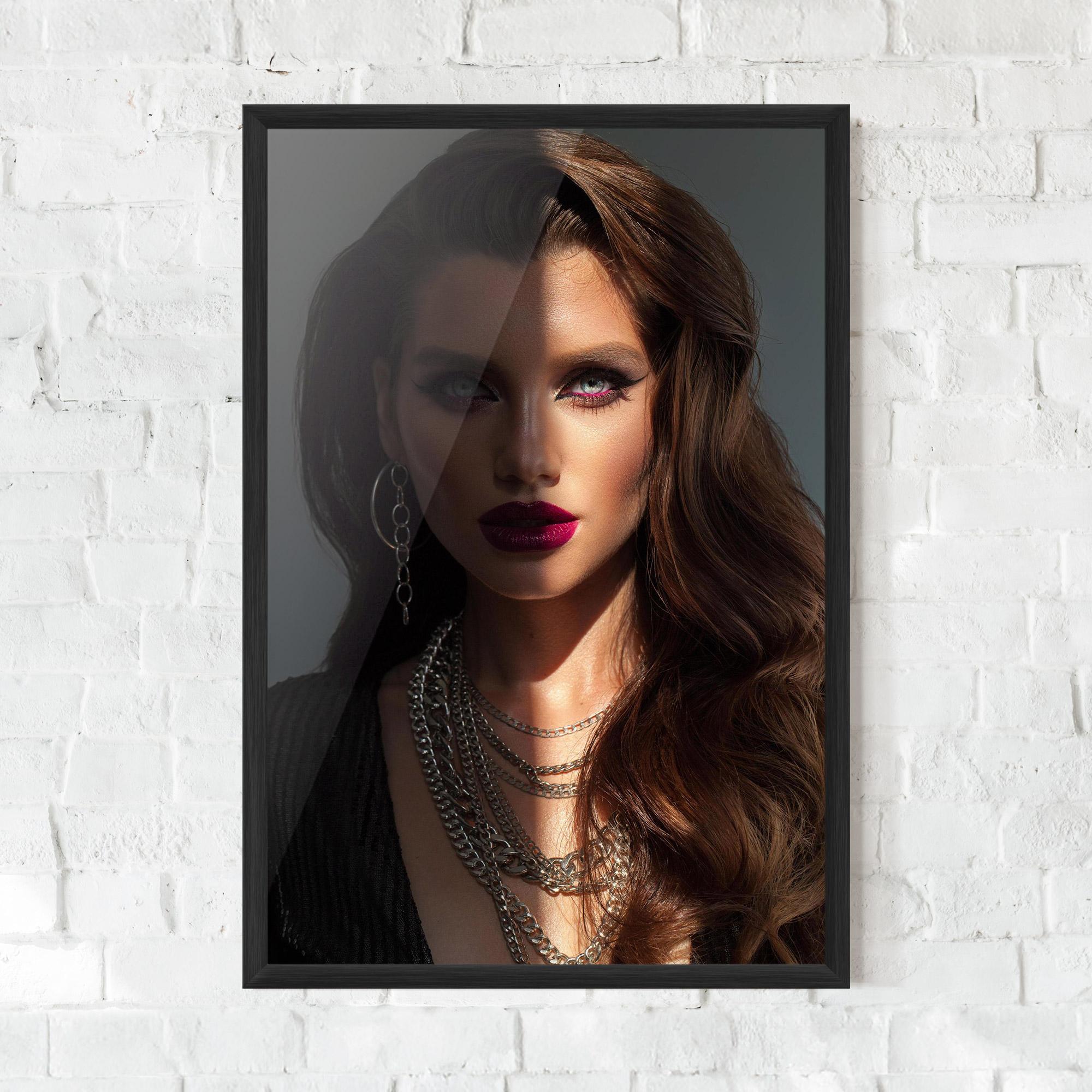 Keretezett Poszter Model Makeup mockup 0