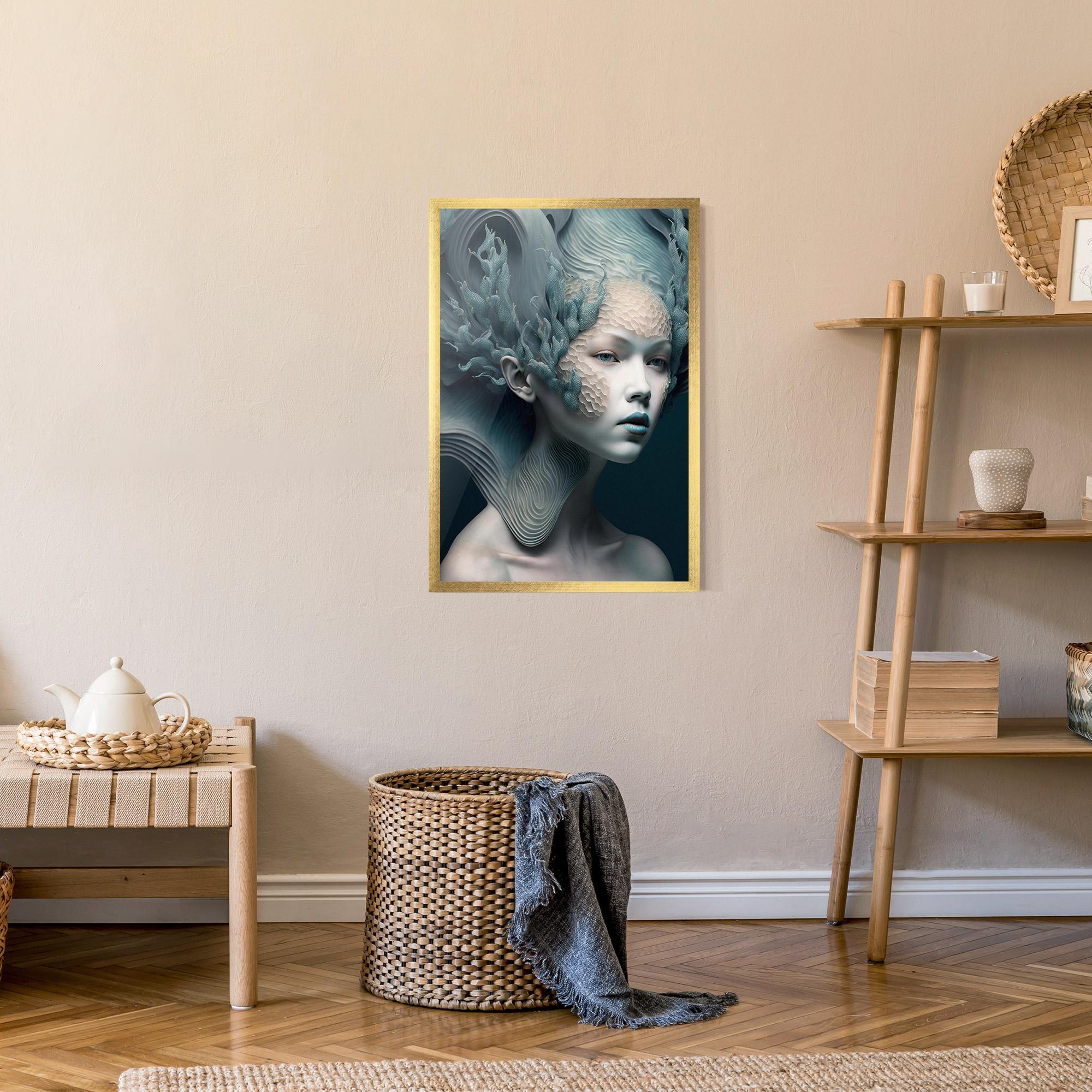 Keretezett Poszter Mermaid Makeup mockup 9