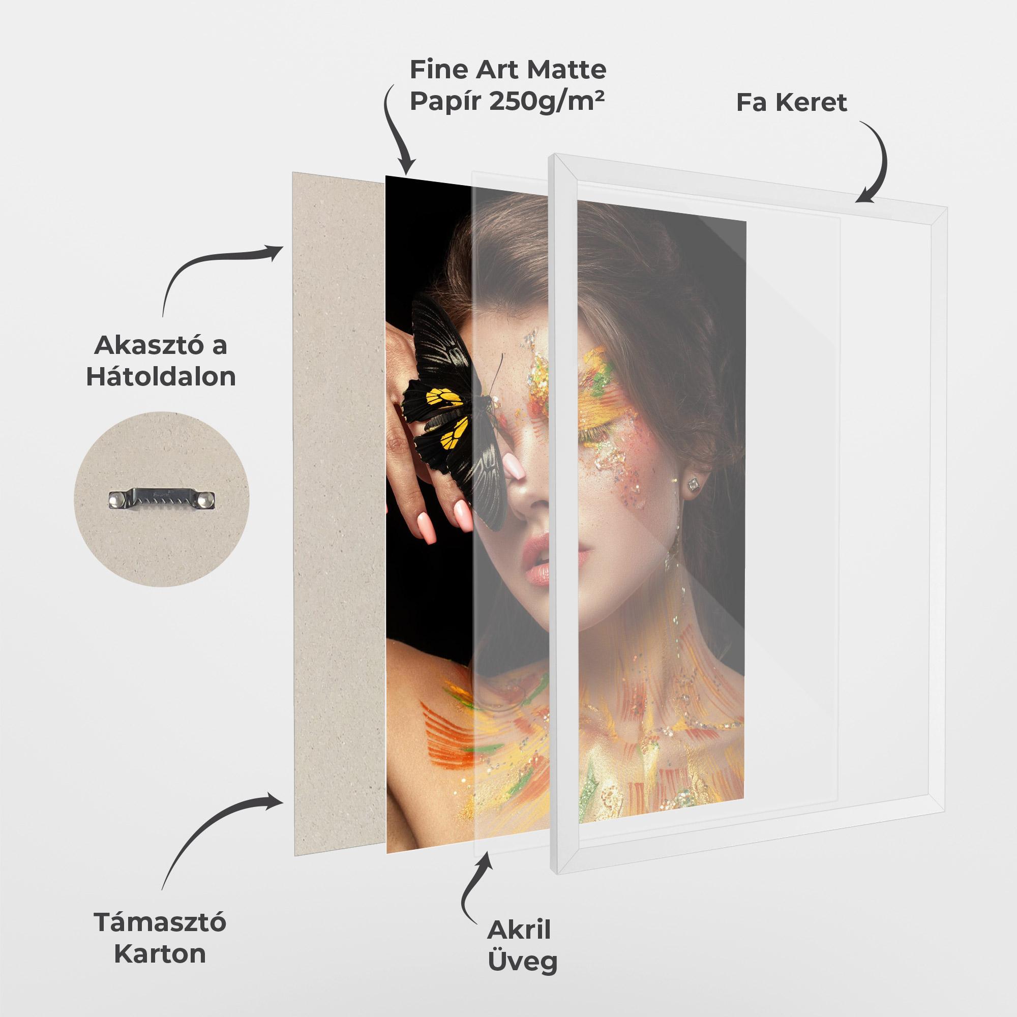 Keretezett Poszter Butterflu Makeup mockup 1