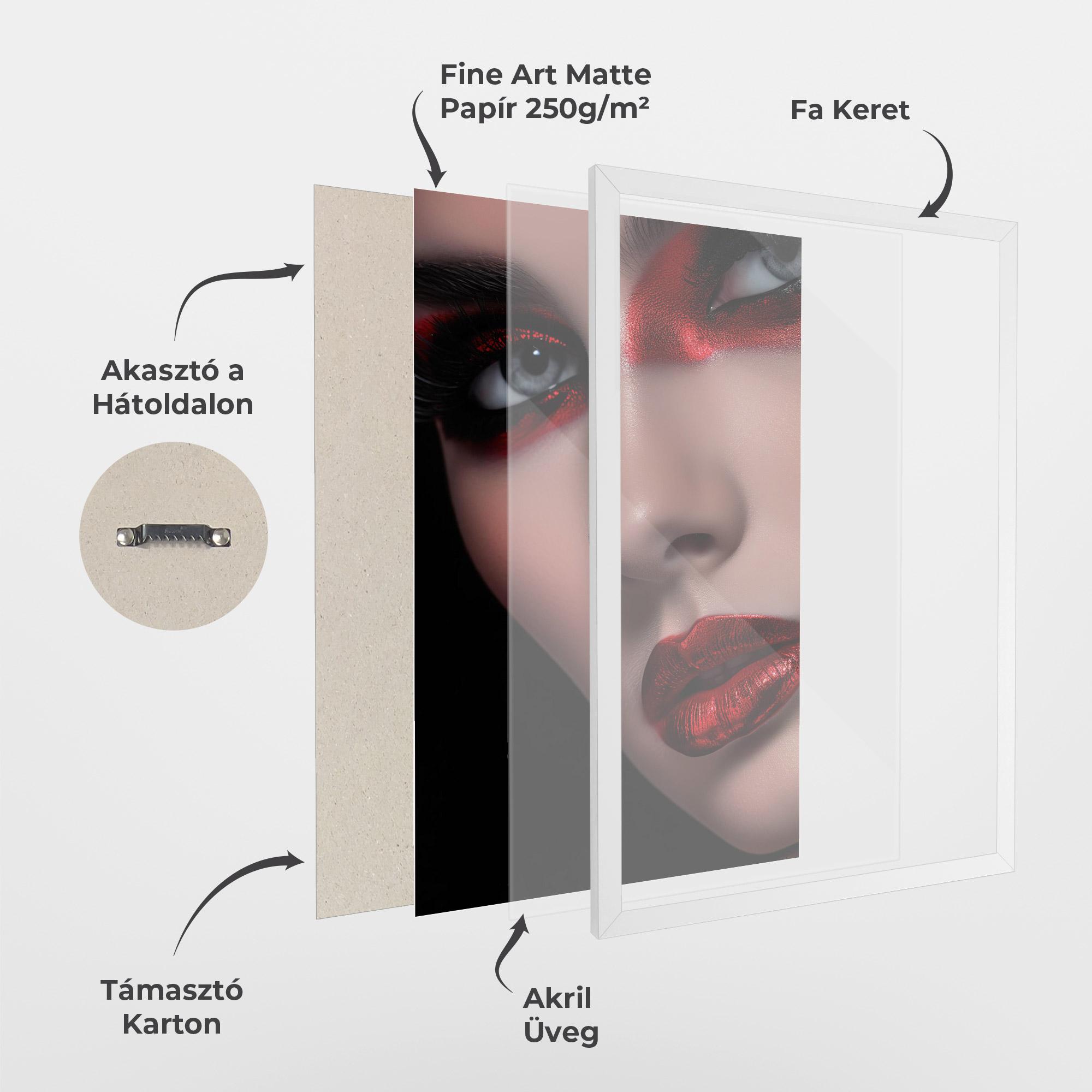 Keretezett Poszter Close Up Red Makeup mockup 1