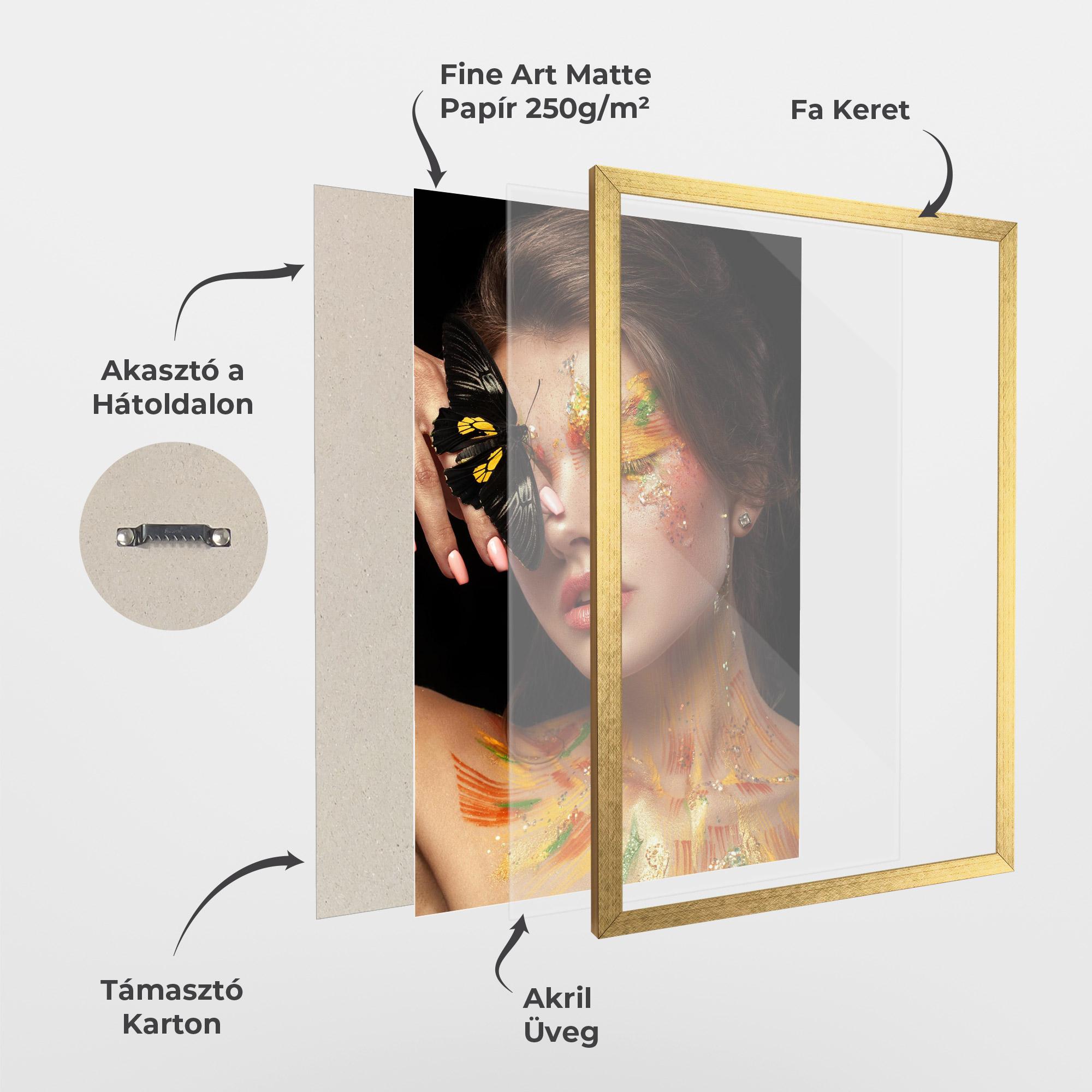 Keretezett Poszter Butterflu Makeup mockup 1