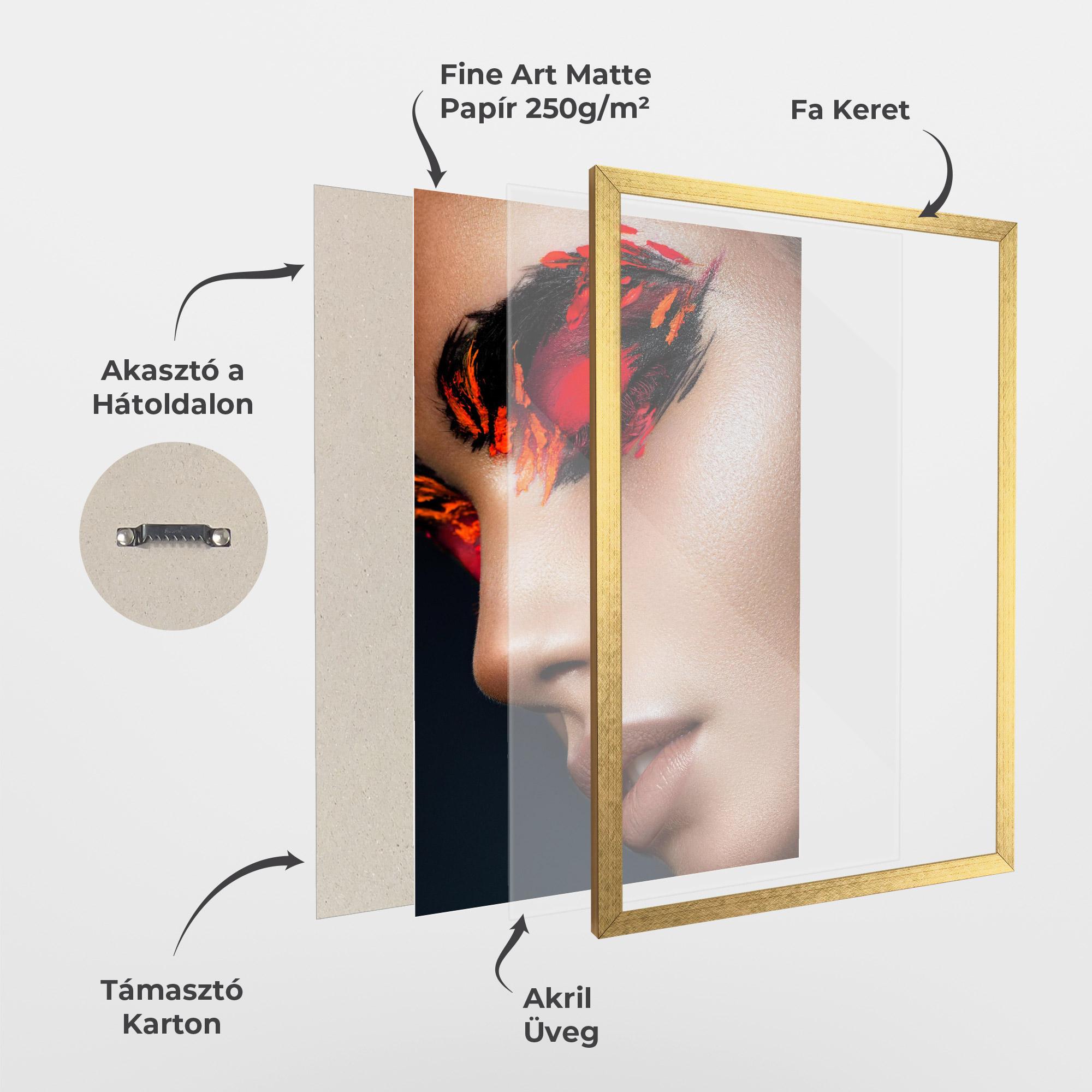 Keretezett Poszter Fire Make Up mockup 1