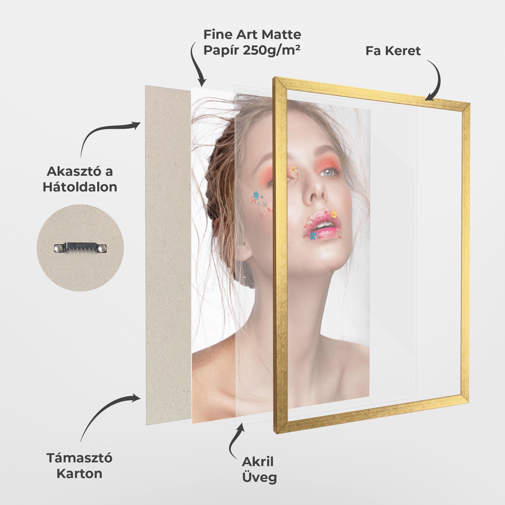 Keretezett Poszter Lips Flower mockup 1