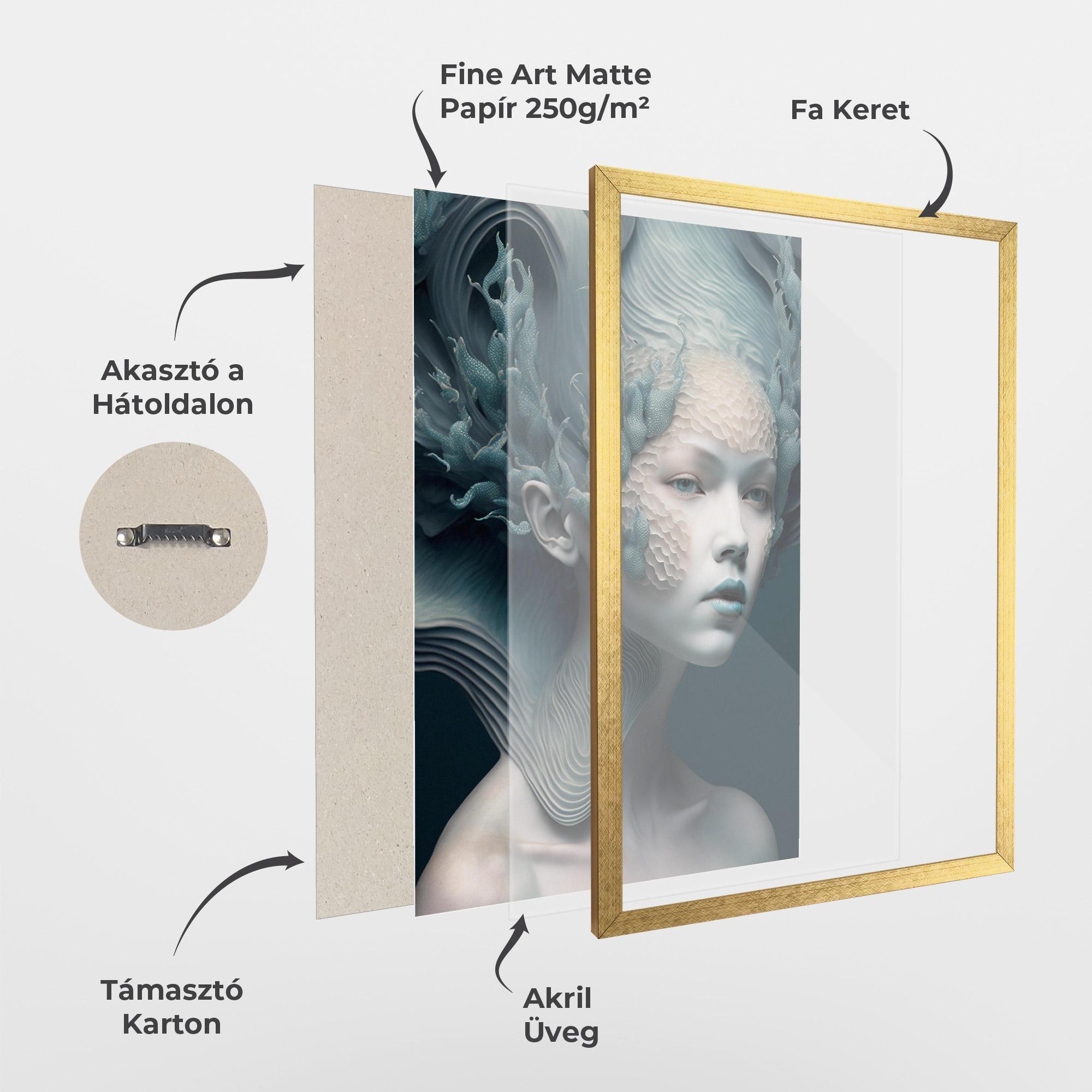 Keretezett Poszter Mermaid Makeup mockup 1