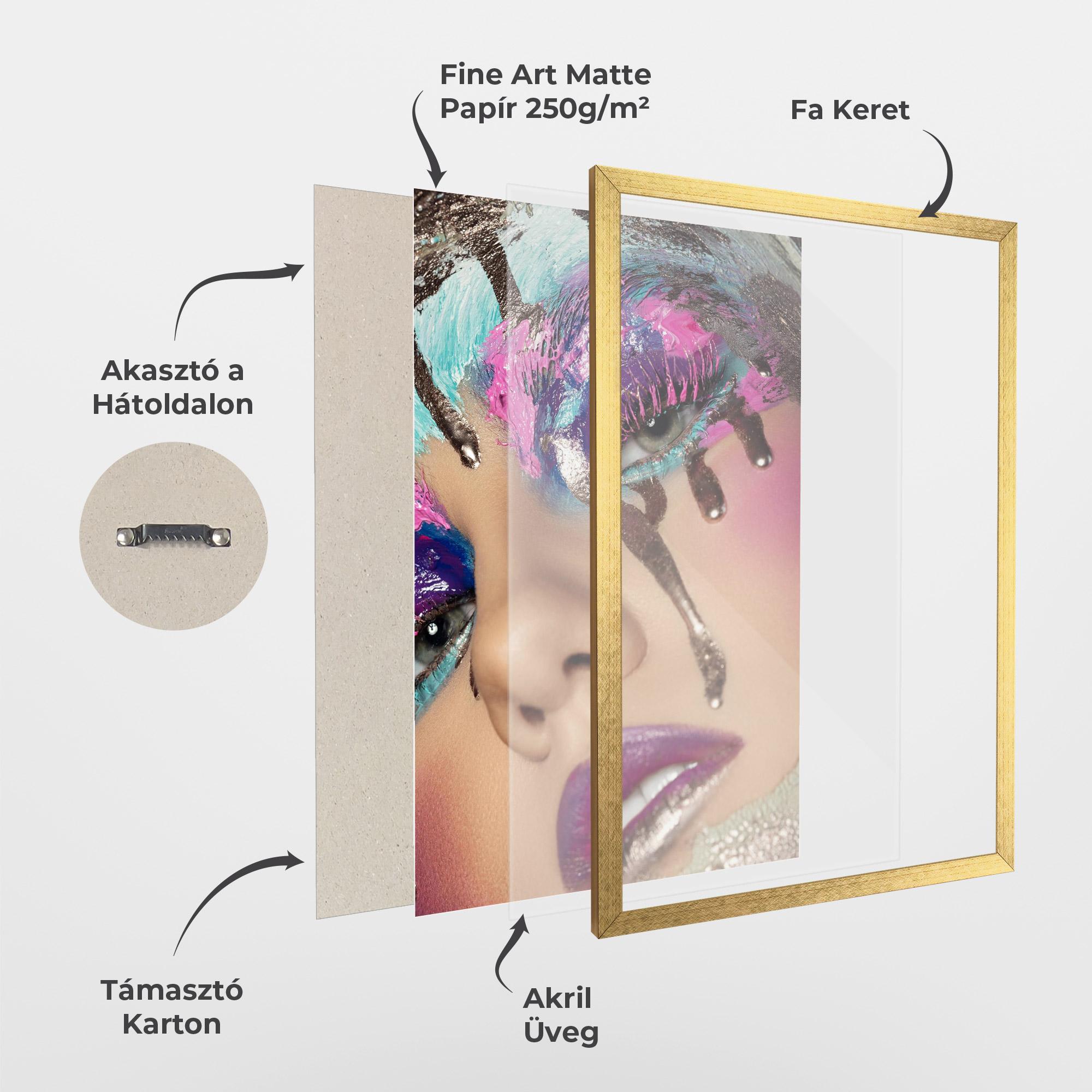 Keretezett Poszter Pretty Pink Eyelashes mockup 1