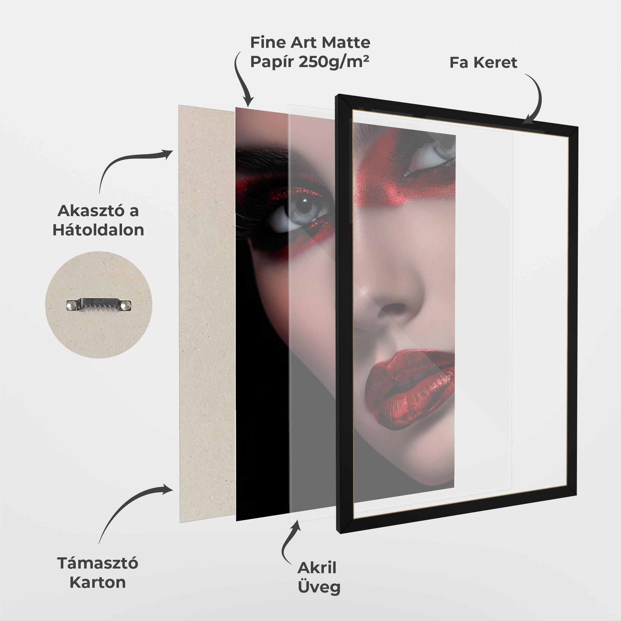 Keretezett Poszter Close Up Red Makeup mockup 1