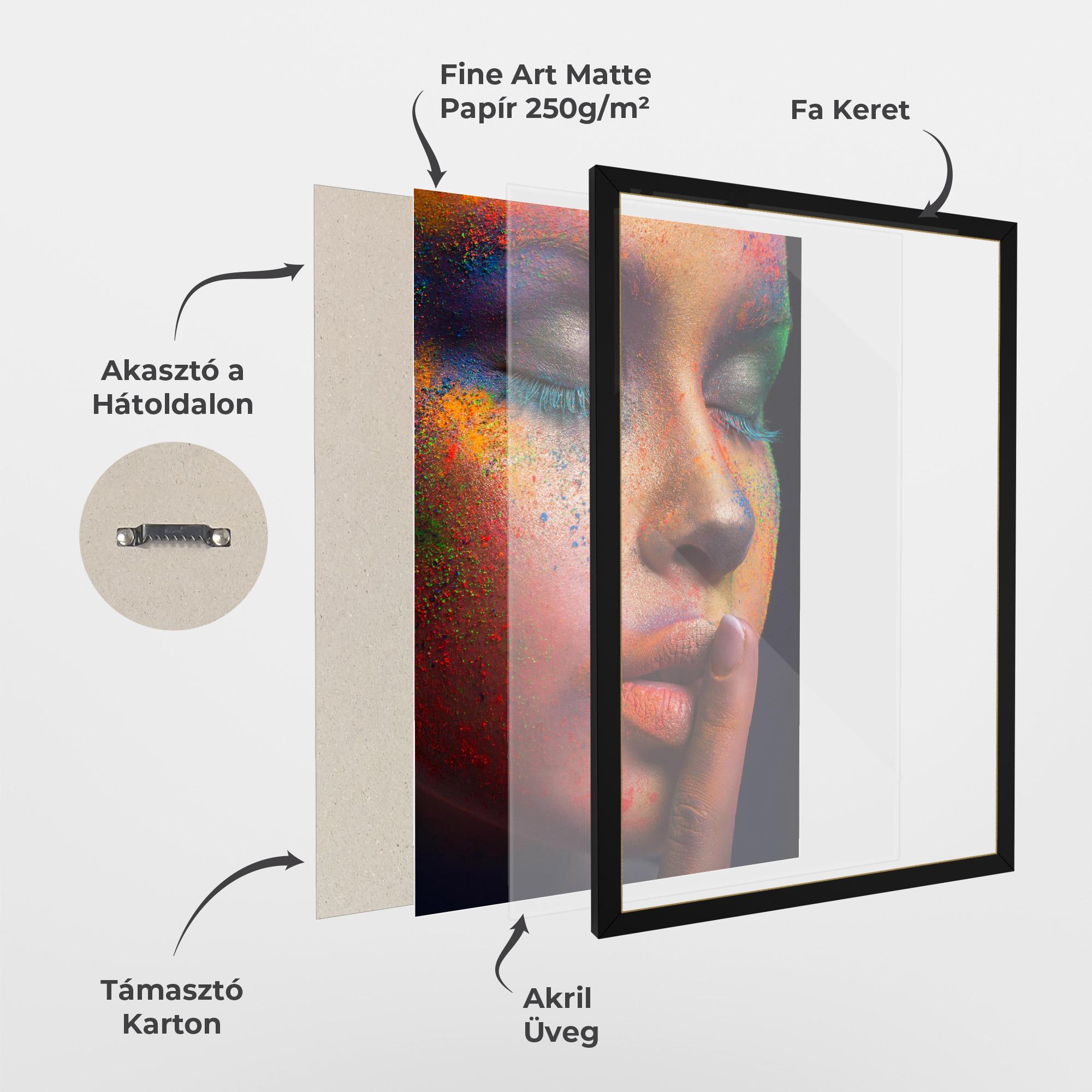 Keretezett Poszter Makeup Splash Color mockup 1