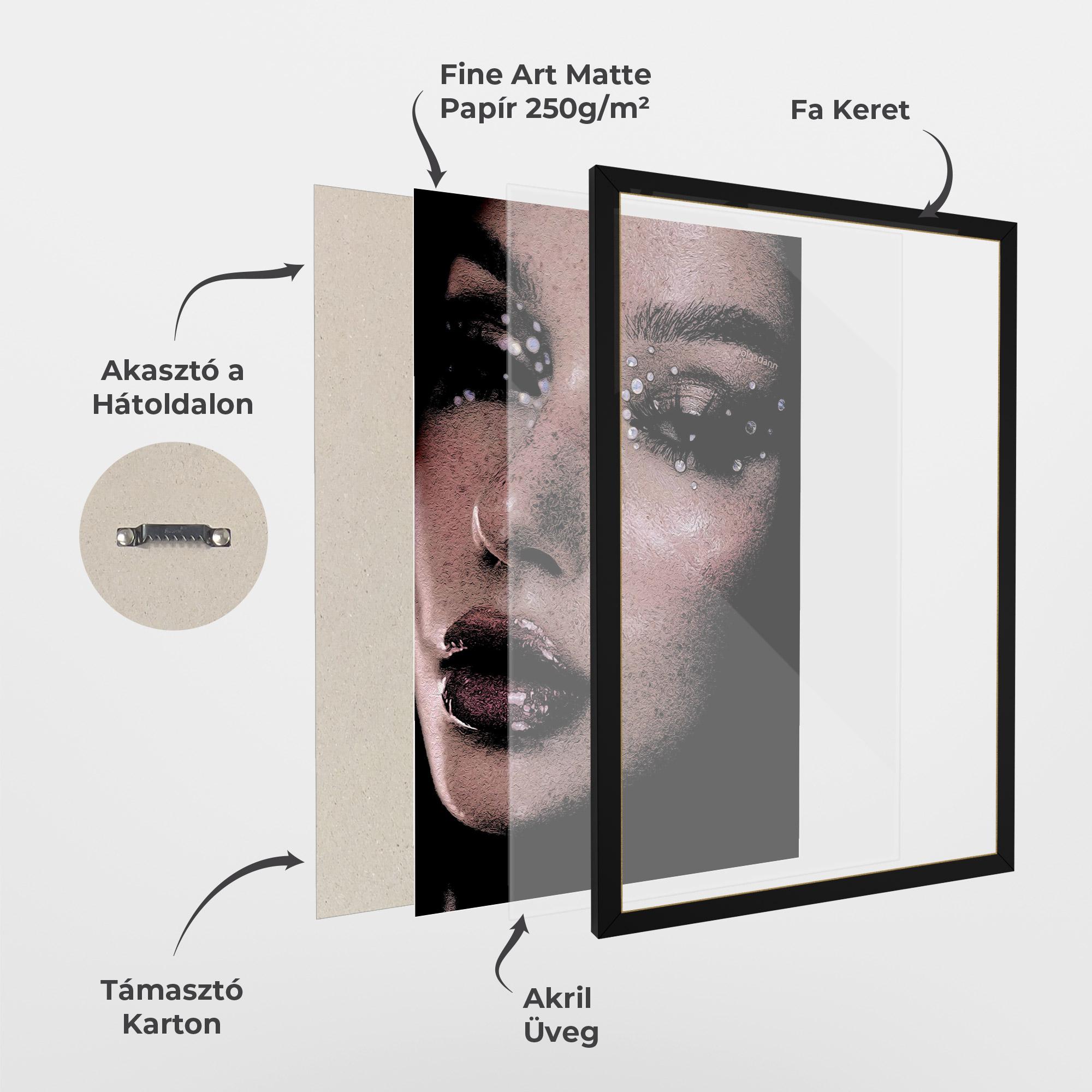 Keretezett Poszter Pretty Crystal Makeup mockup 1