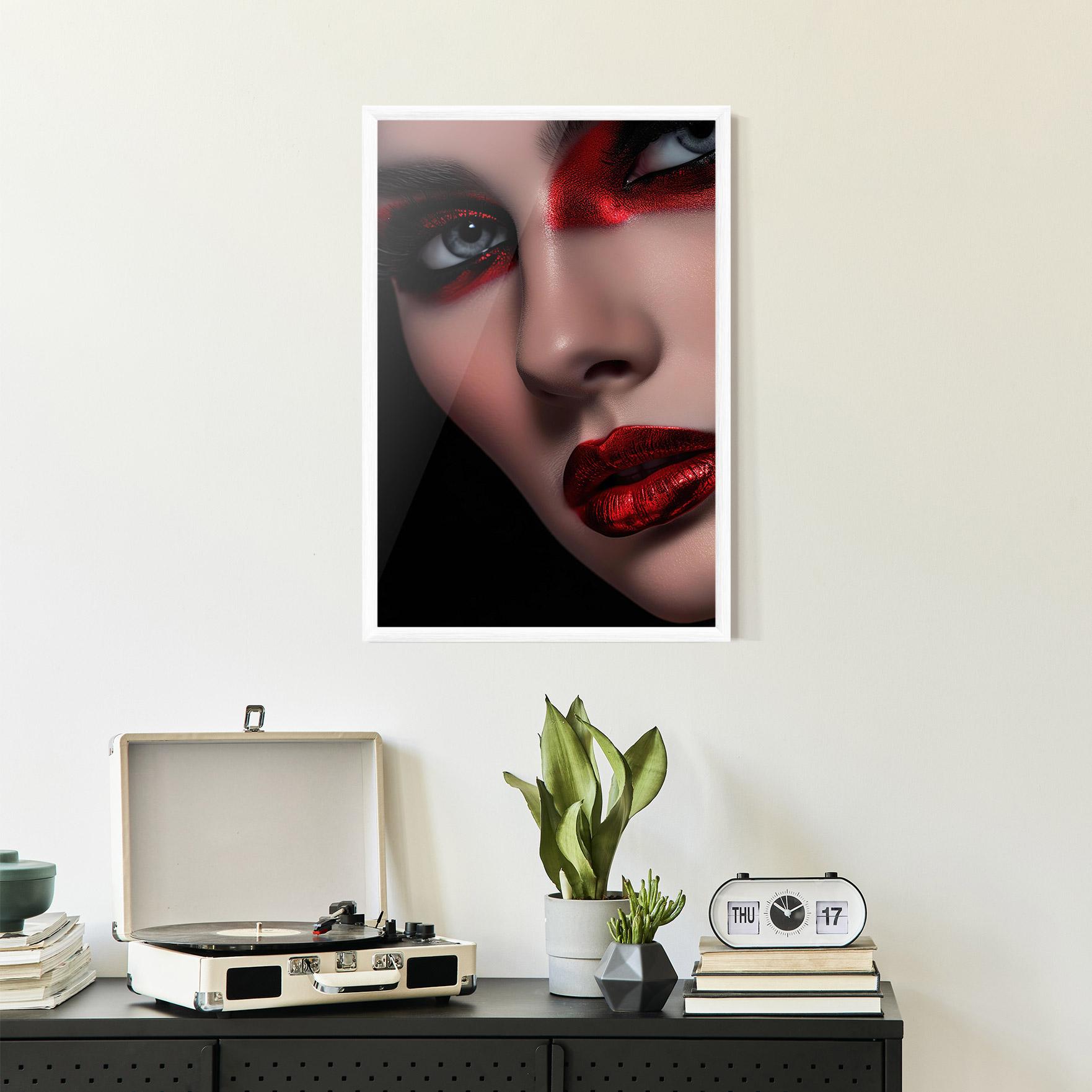 Keretezett Poszter Close Up Red Makeup mockup 2