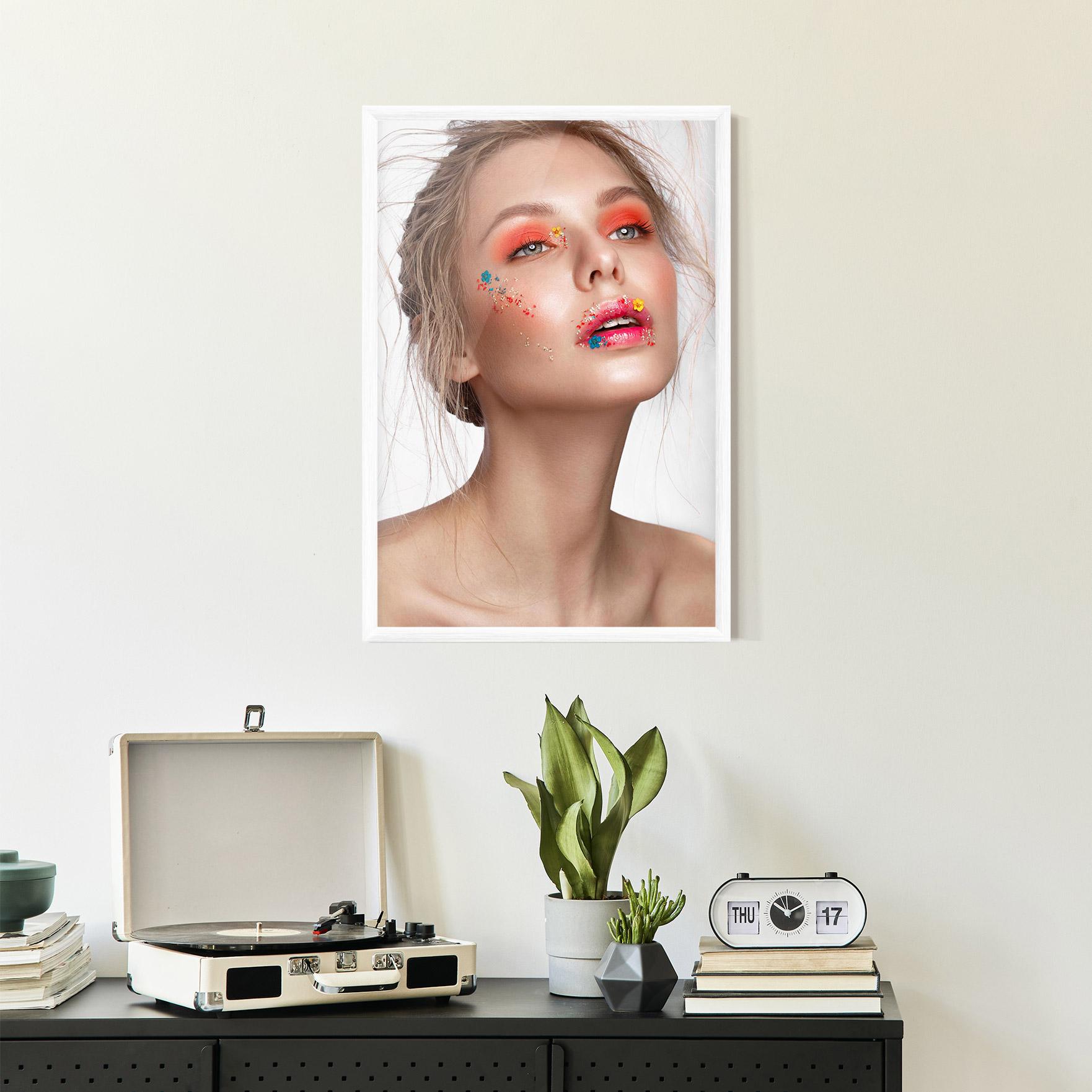 Keretezett Poszter Lips Flower mockup 2