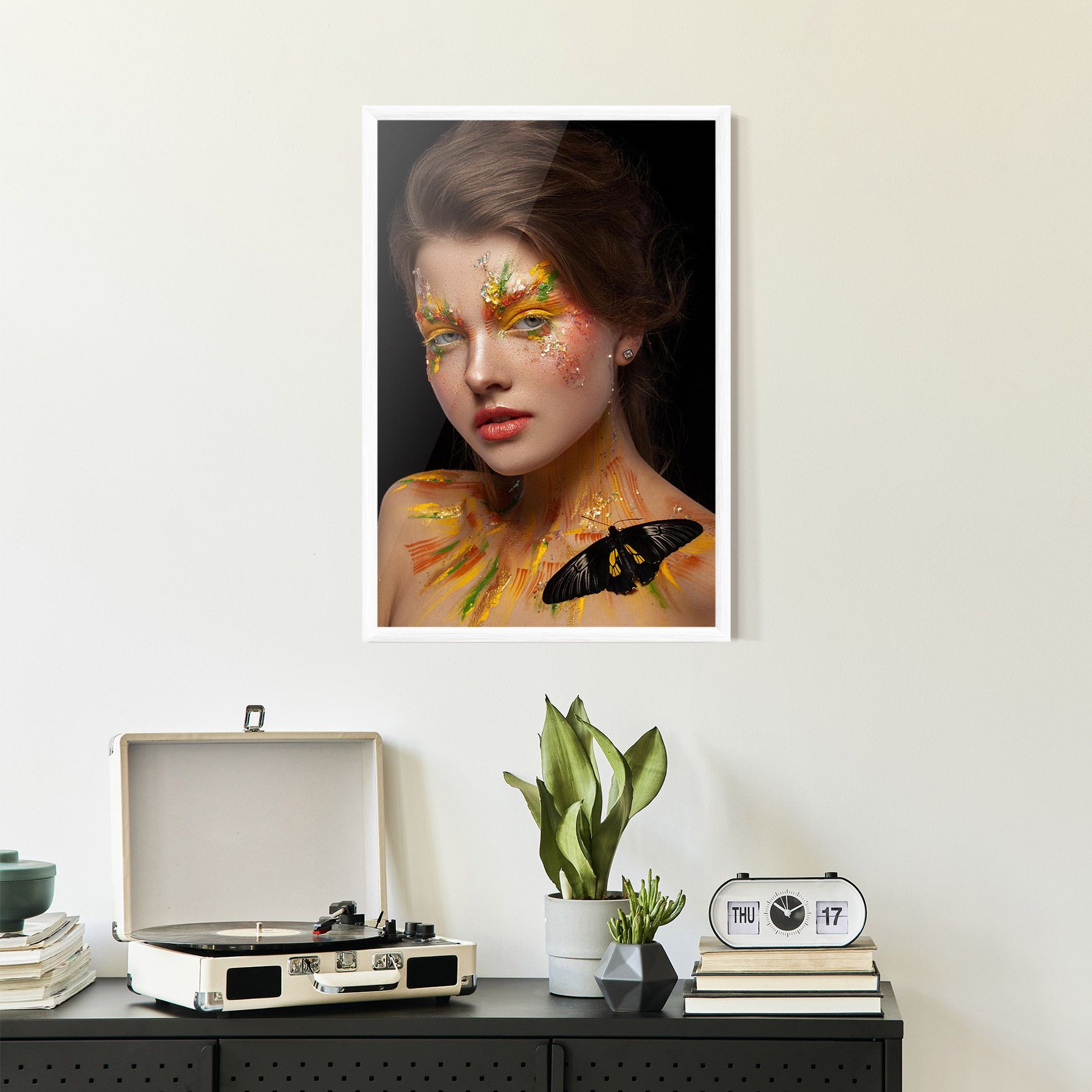 Yellow Butterfly Makeup mockup 2