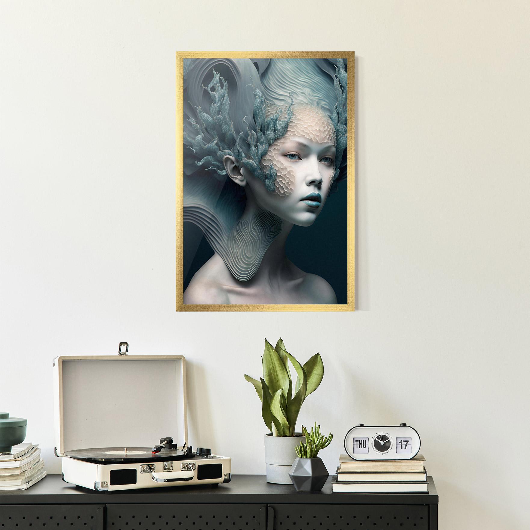 Keretezett Poszter Mermaid Makeup mockup 2