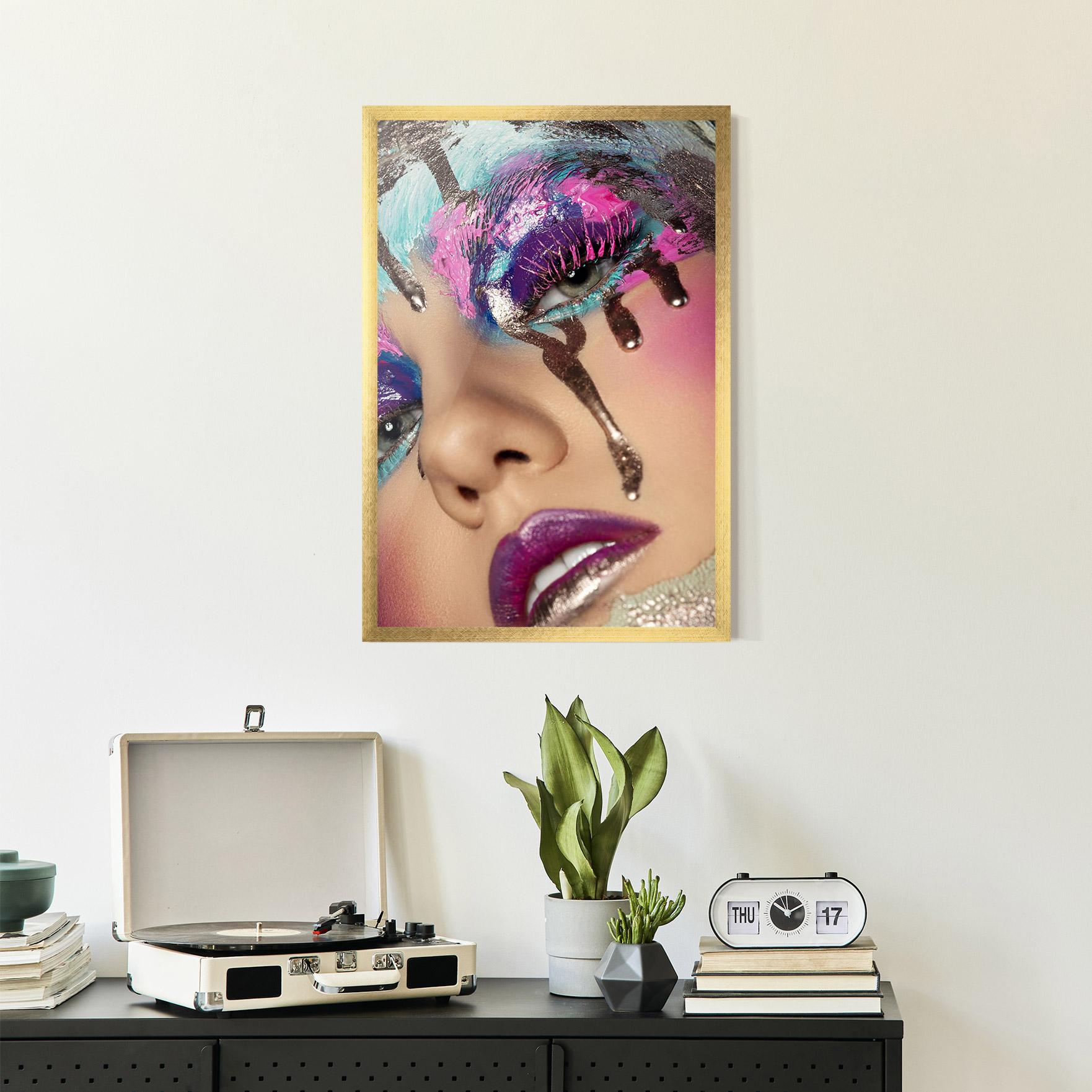 Keretezett Poszter Pretty Pink Eyelashes mockup 2