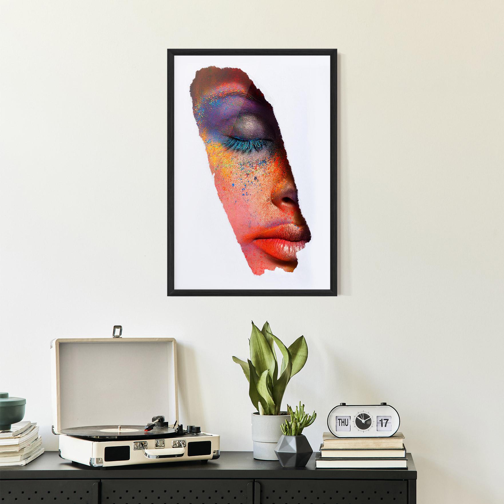 Keretezett Poszter Blue Eyelashes mockup 2