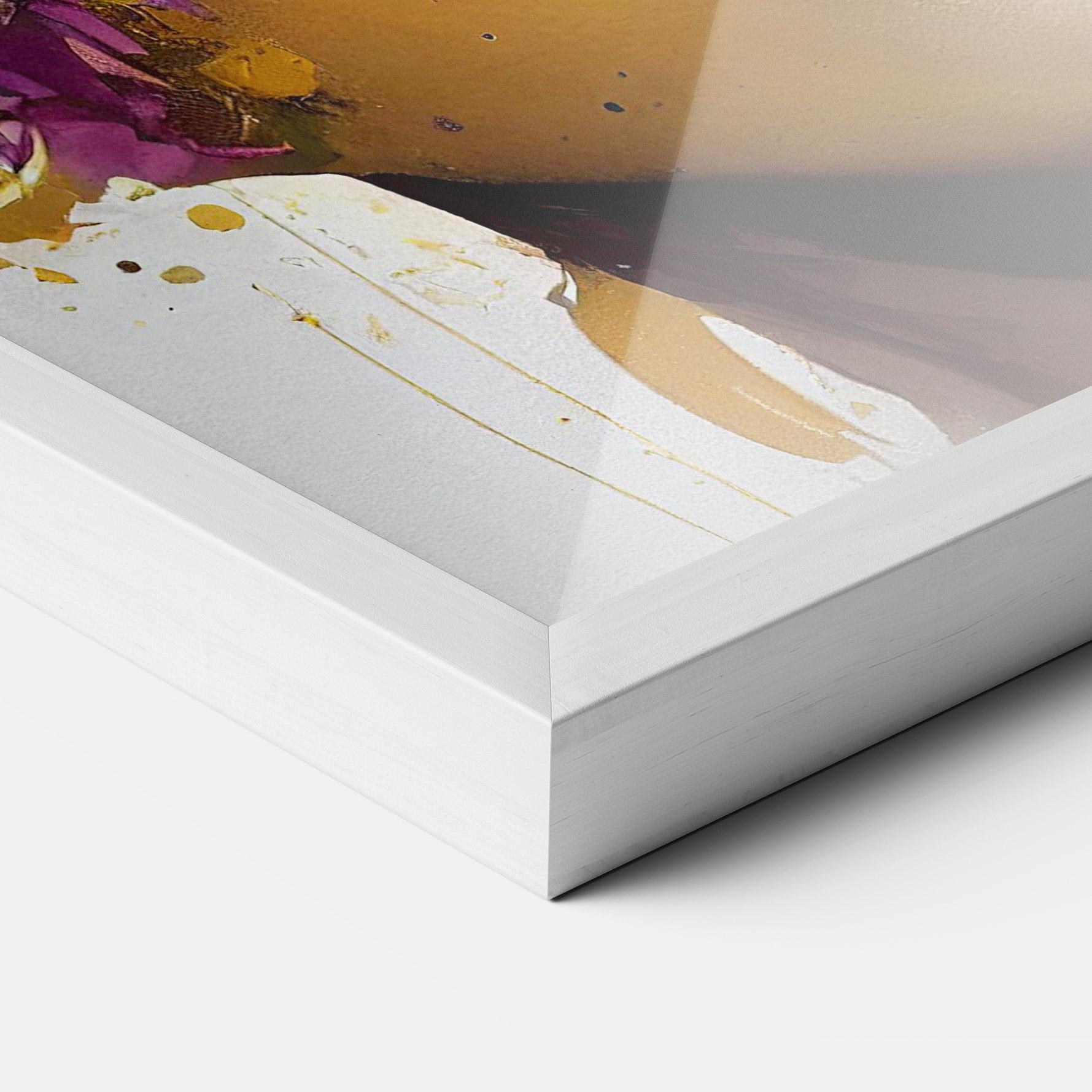 Keretezett Poszter Yellow Black Lips Makeup mockup 3