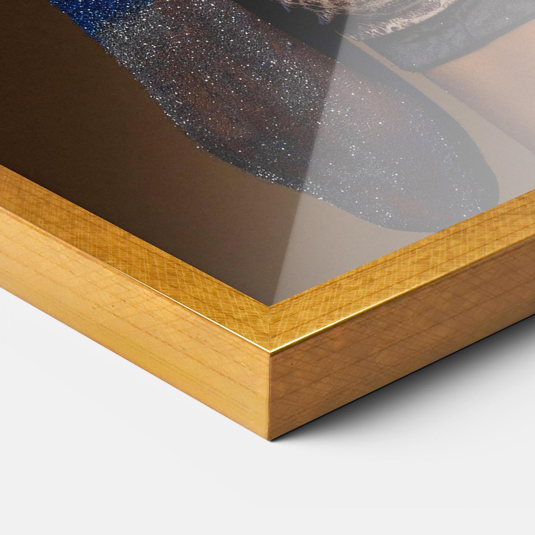 Keretezett Poszter Blue Hands Makeup mockup 3