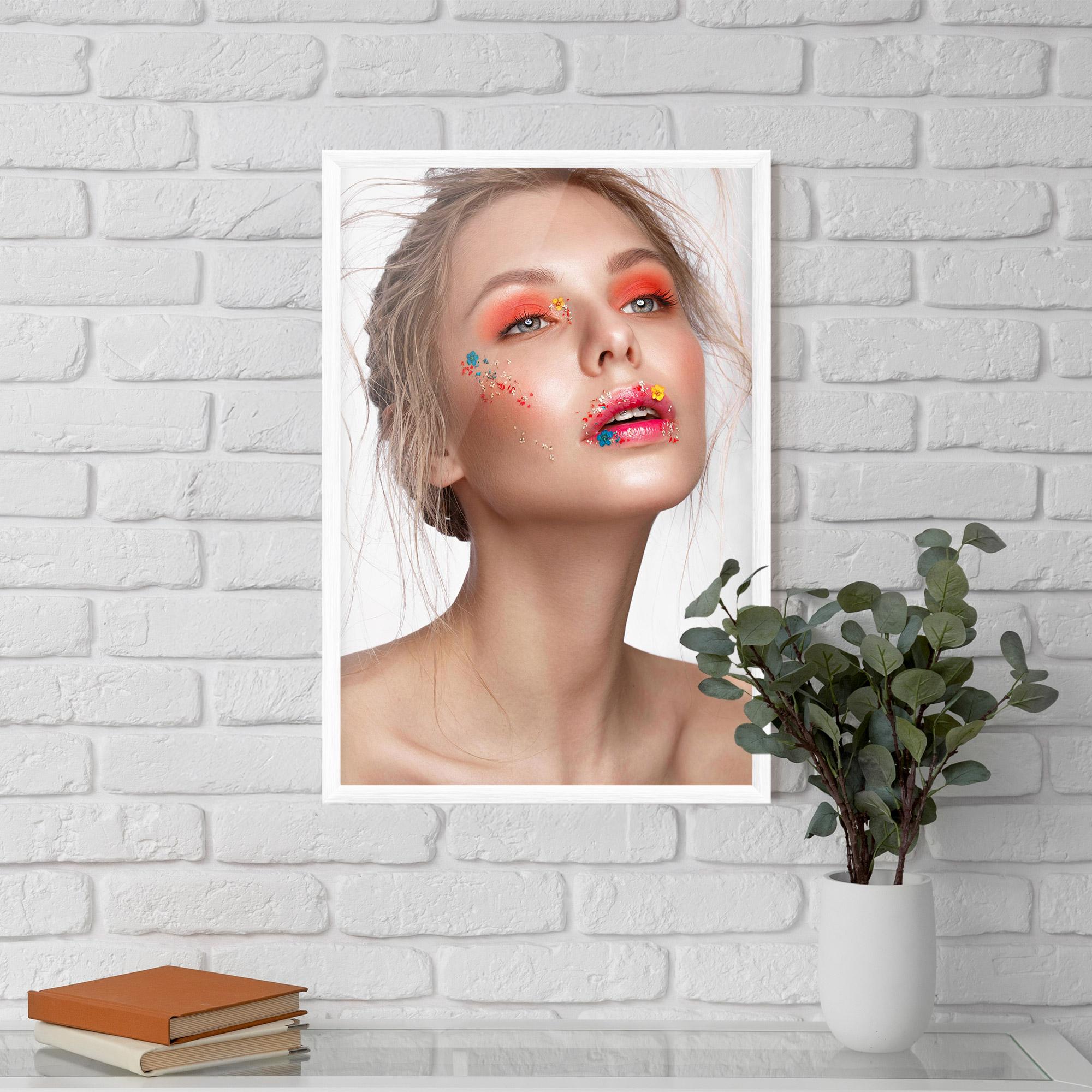 Keretezett Poszter Lips Flower mockup 5