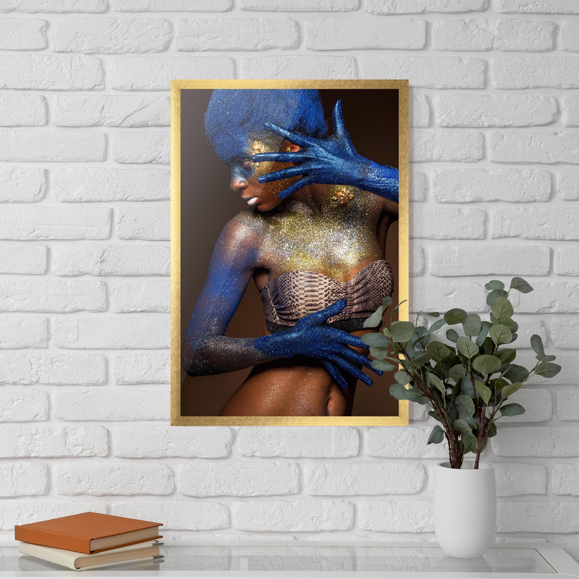 Blue Hair Make Up mockup 5