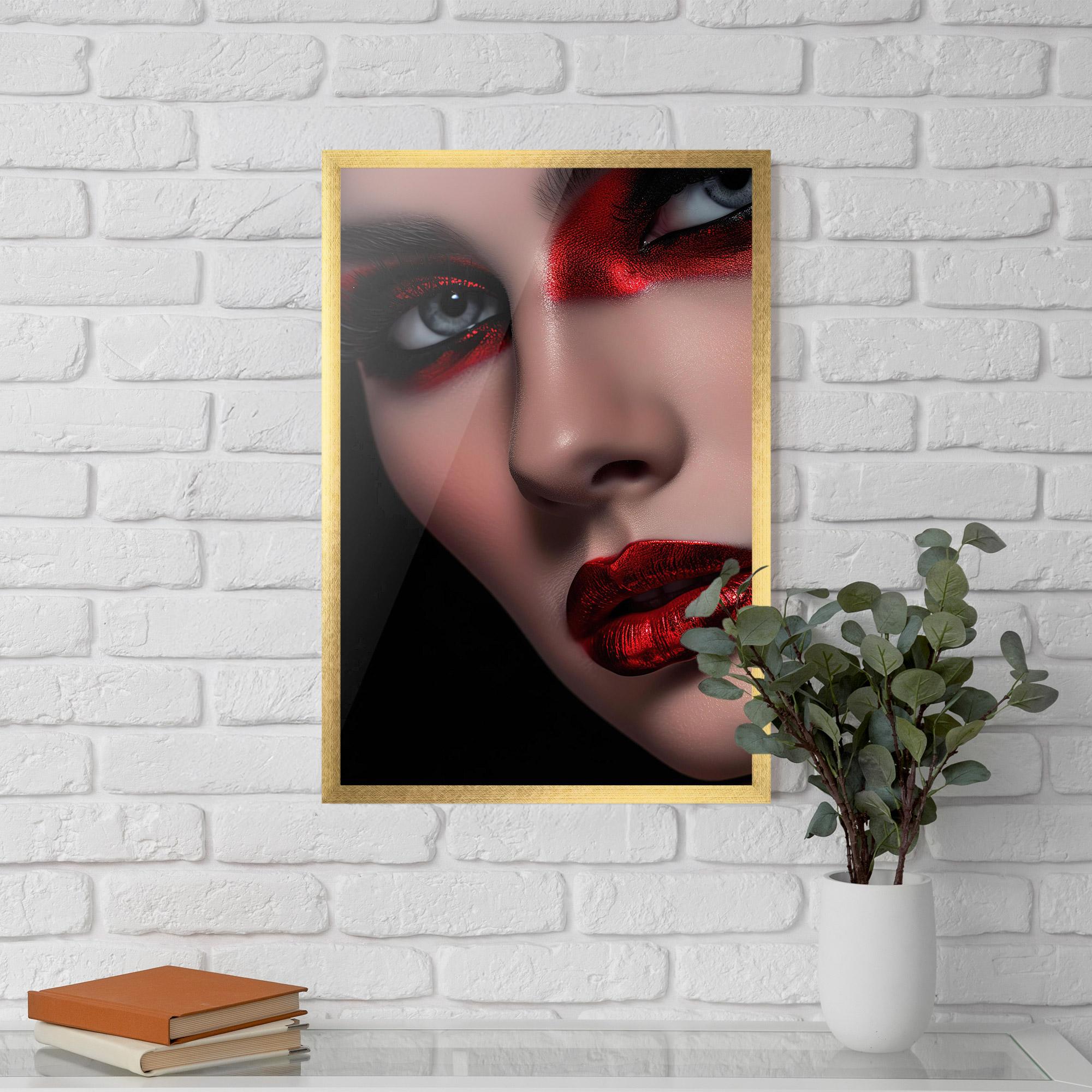 Keretezett Poszter Close Up Red Makeup mockup 5