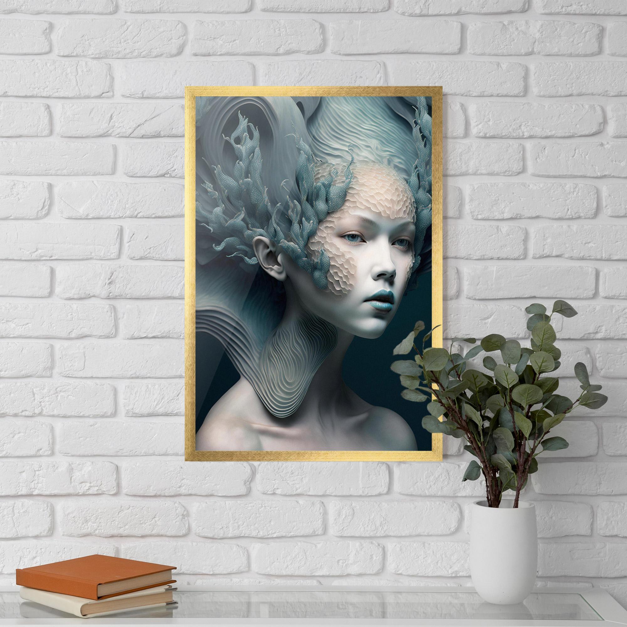 Keretezett Poszter Mermaid Makeup mockup 5