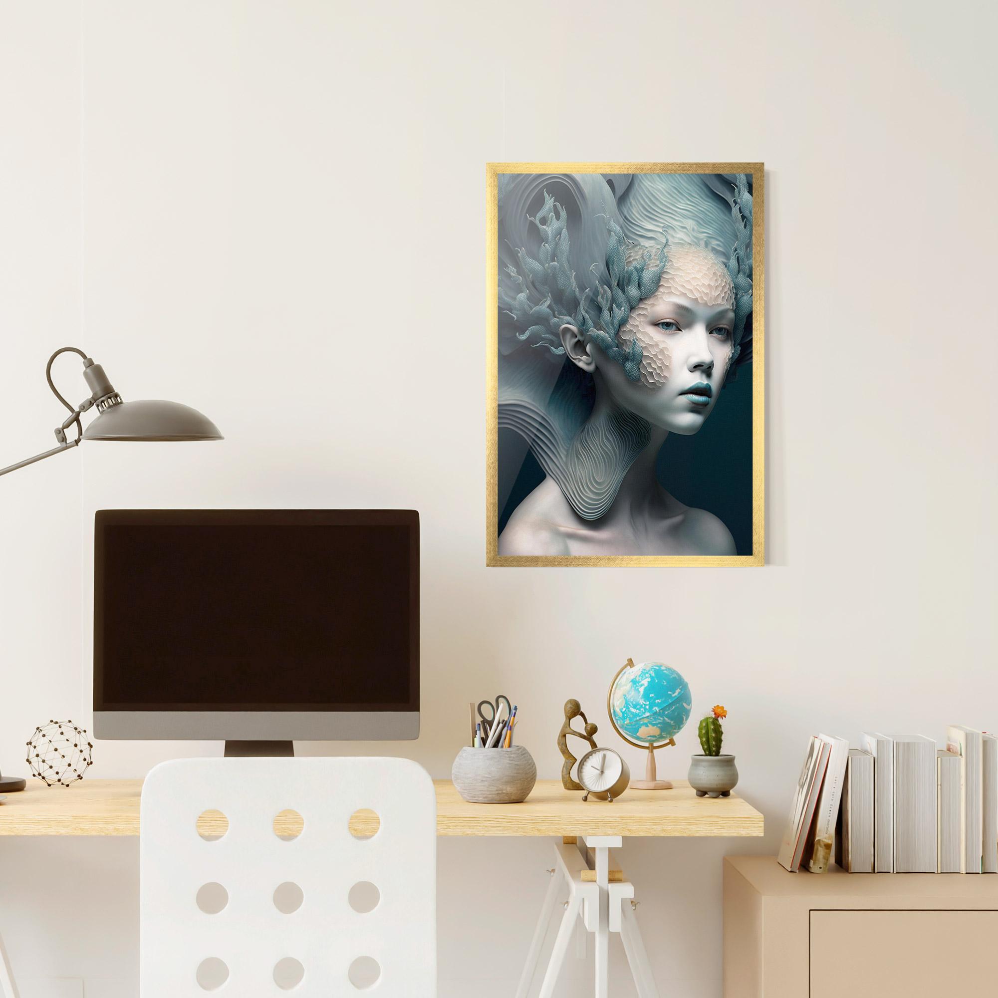 Keretezett Poszter Mermaid Makeup mockup 6