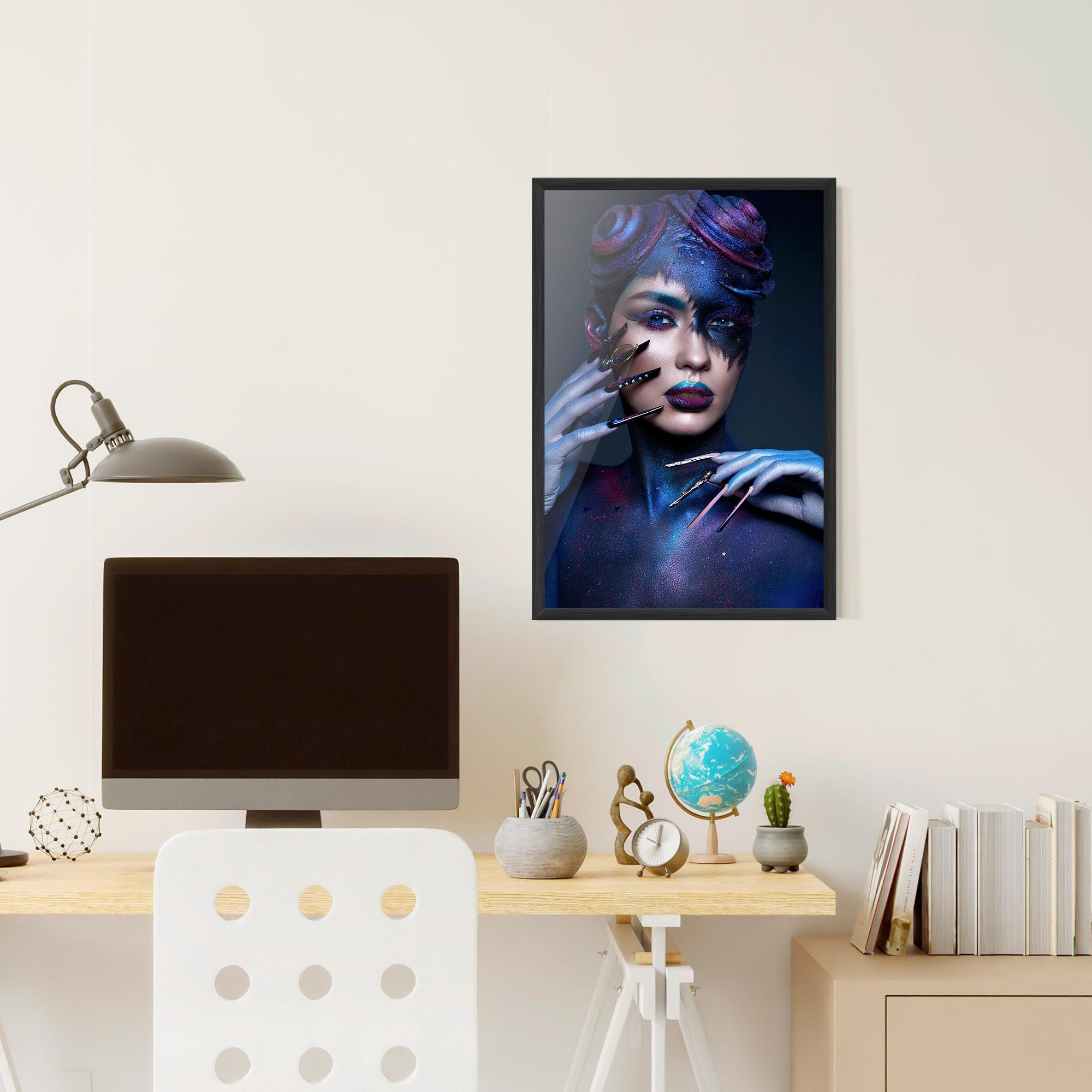 Keretezett Poszter Galaxy Hair Girl mockup 6