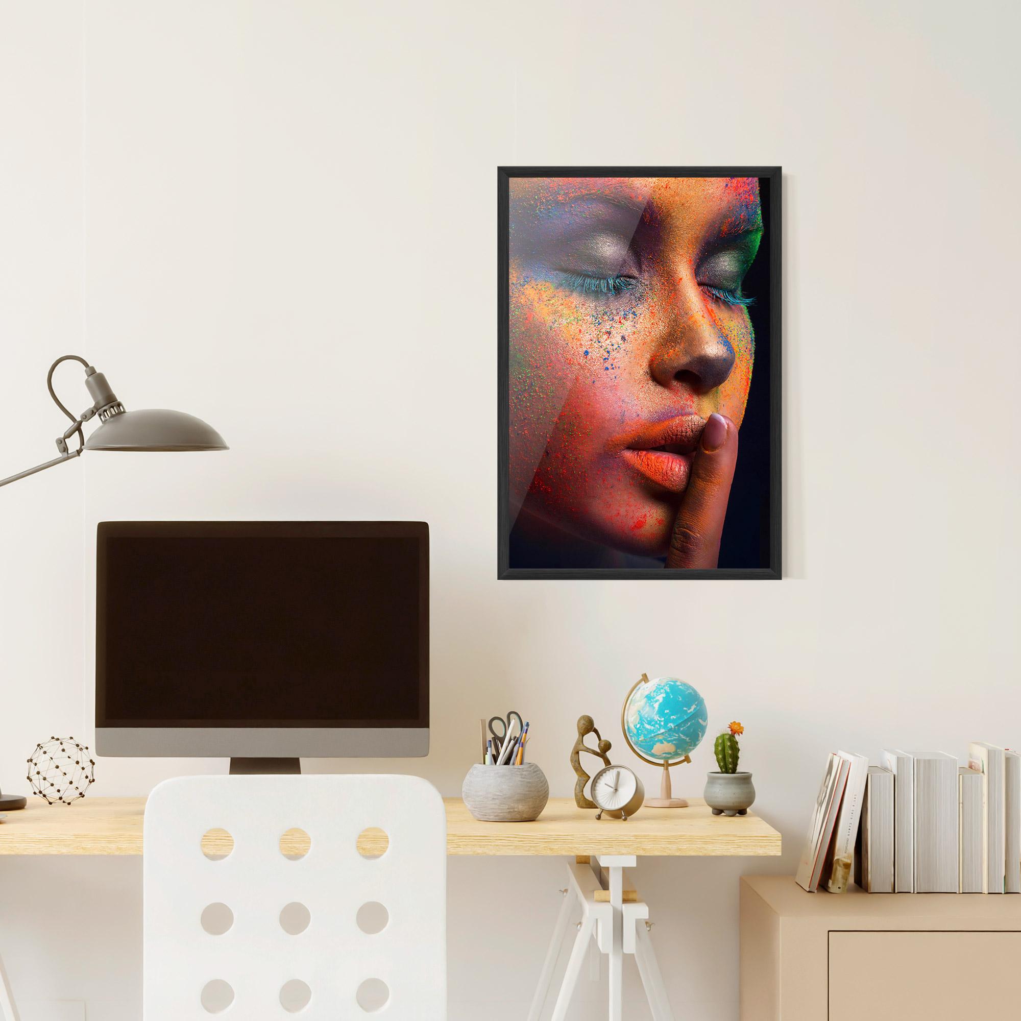 Keretezett Poszter Makeup Splash Color mockup 6