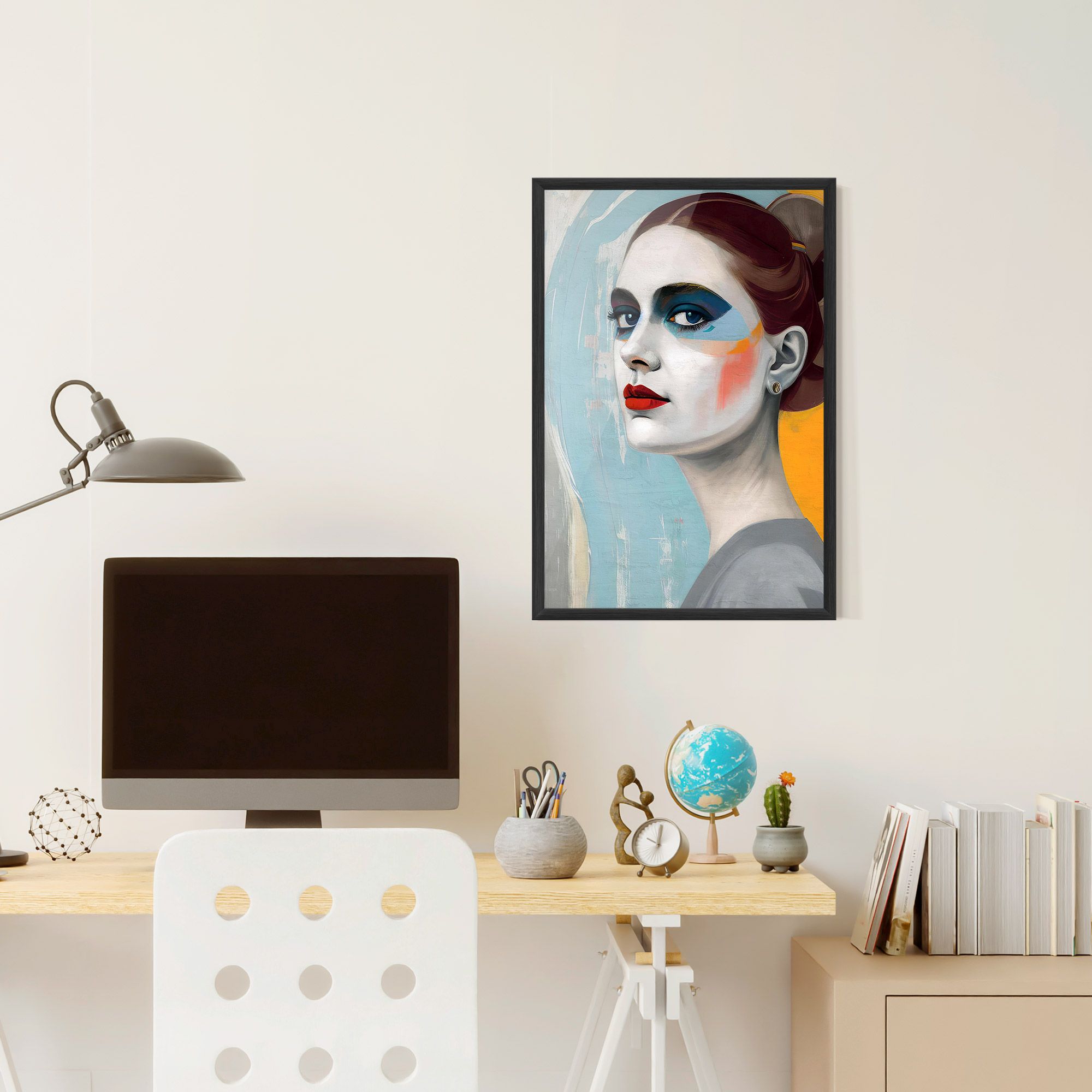 White Blue Makeup mockup 6