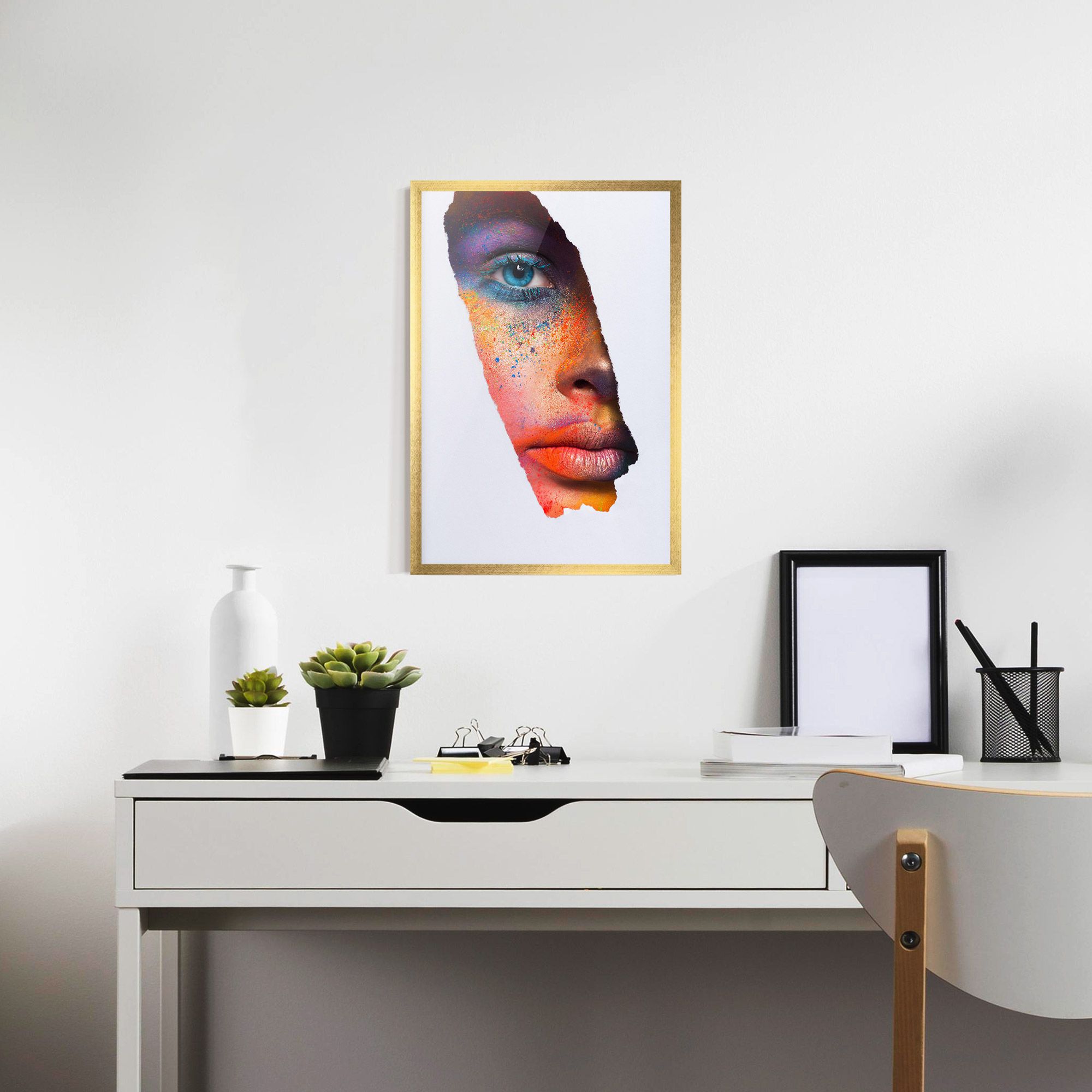 Blue Eyelashes Makeup mockup 7