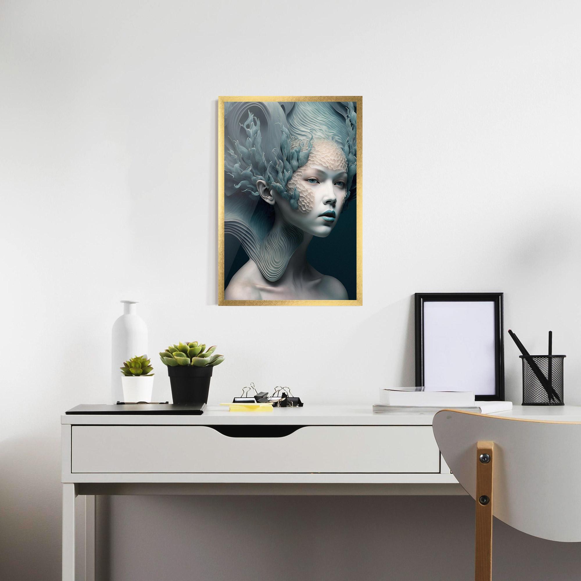 Keretezett Poszter Mermaid Makeup mockup 7