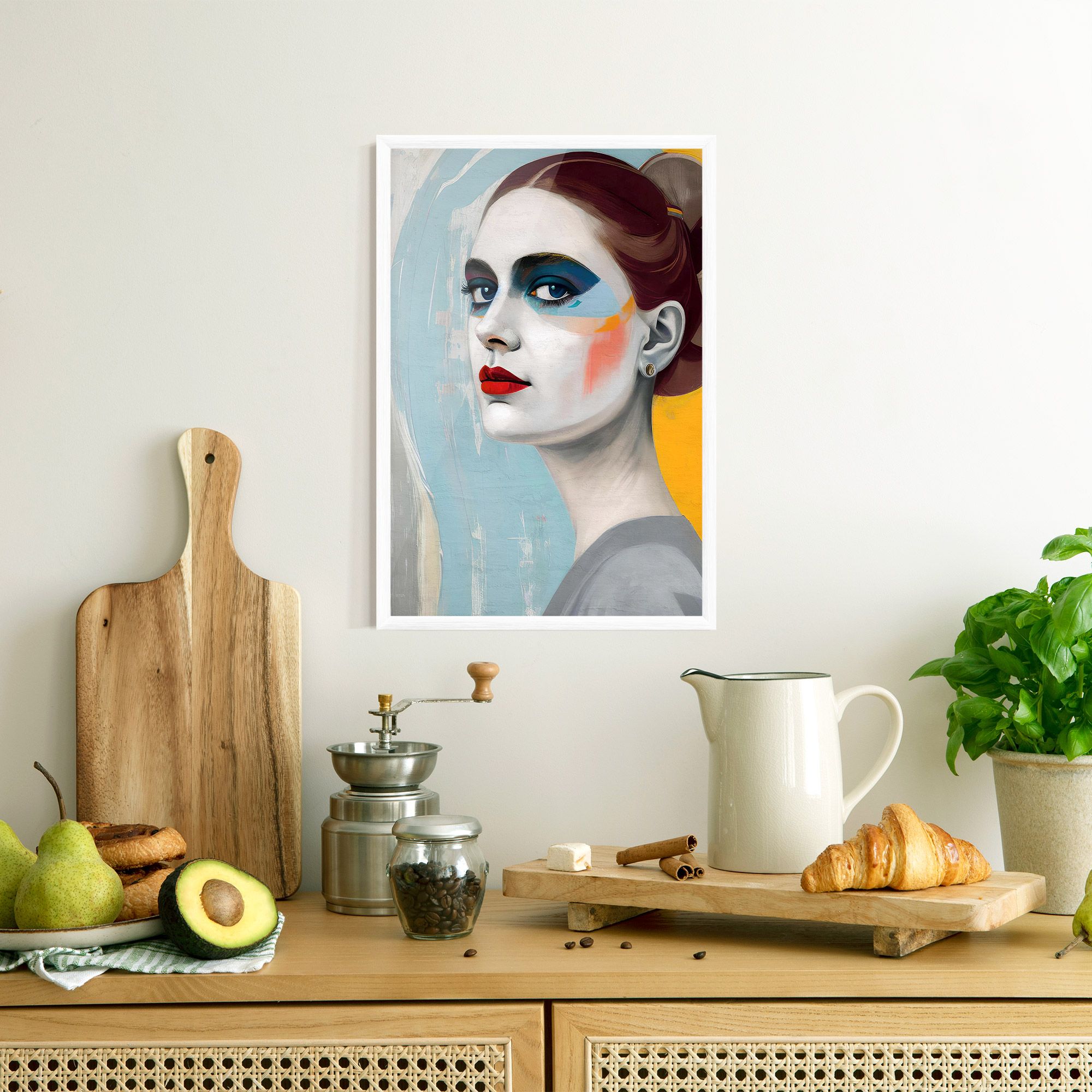 White Blue Makeup mockup 8