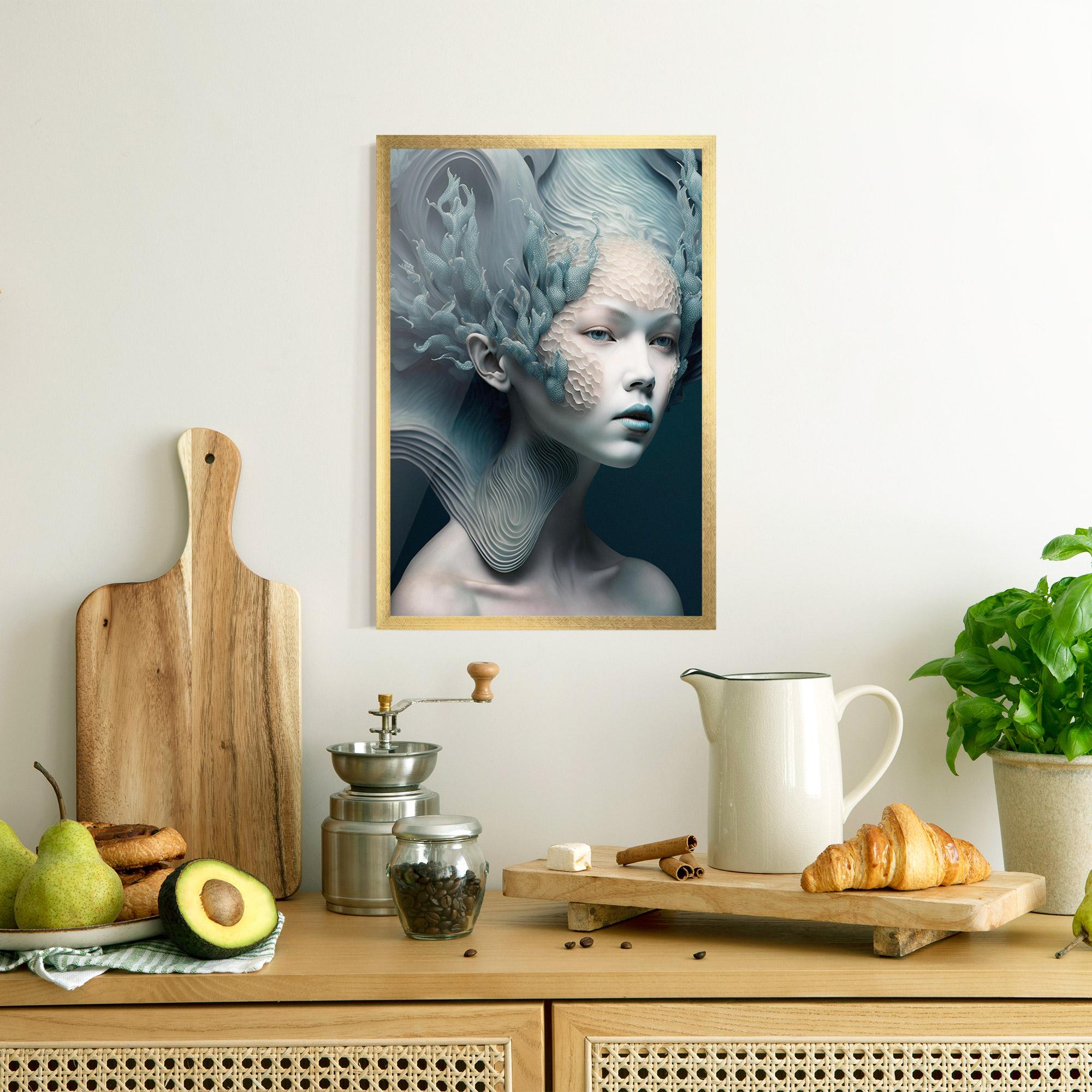 Keretezett Poszter Mermaid Makeup mockup 8