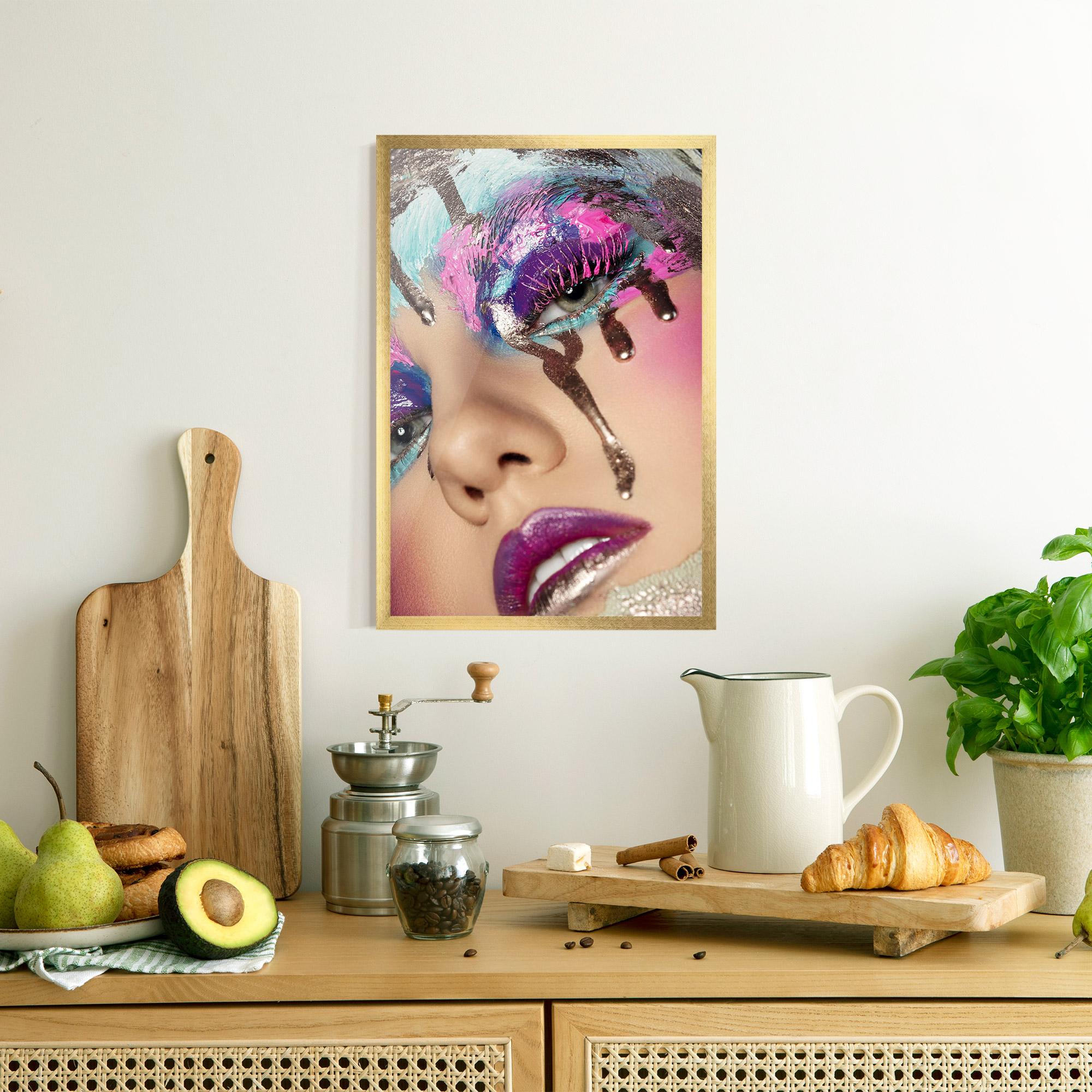 Keretezett Poszter Pretty Pink Eyelashes mockup 8