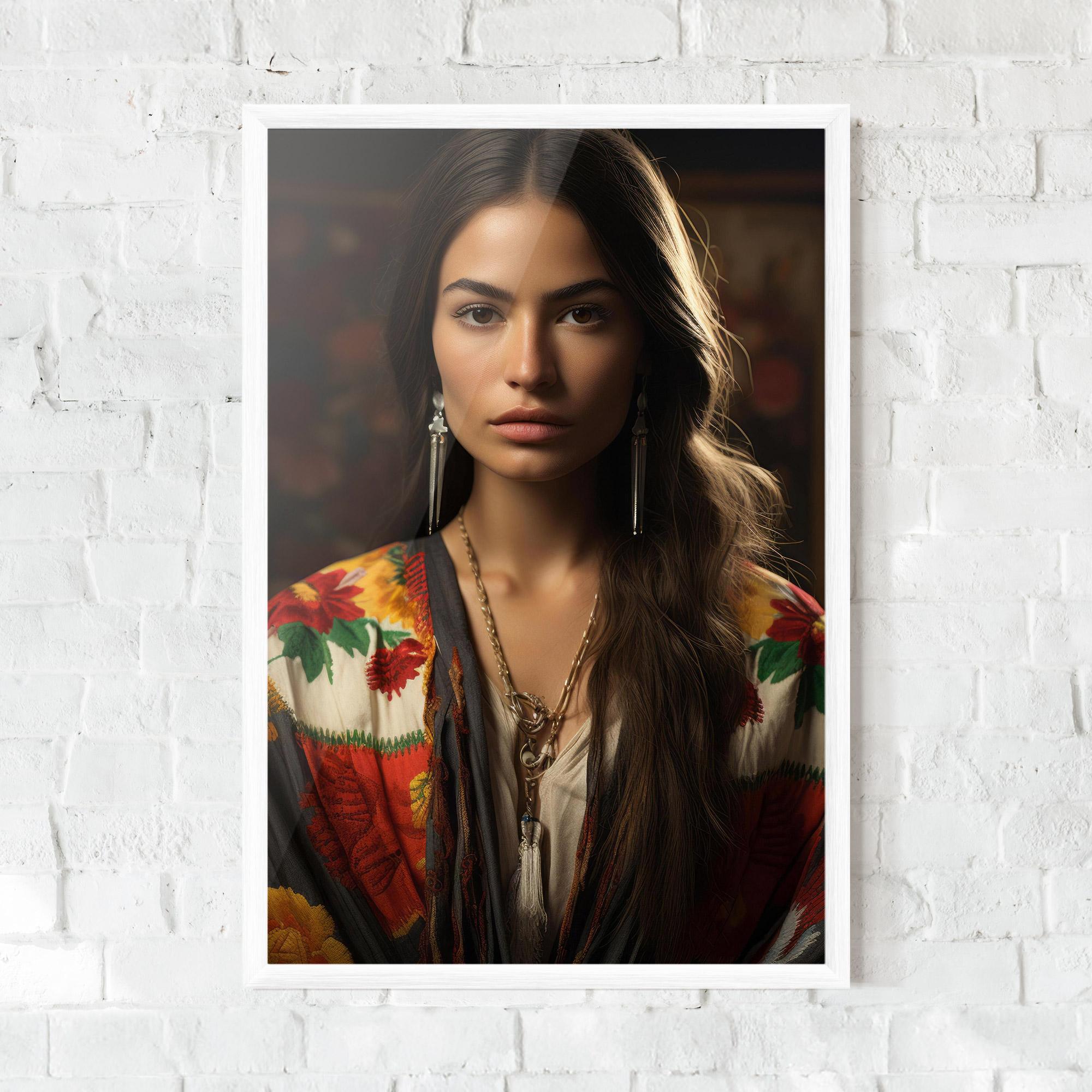 Keretezett Poszter Colorful Shawl mockup 0