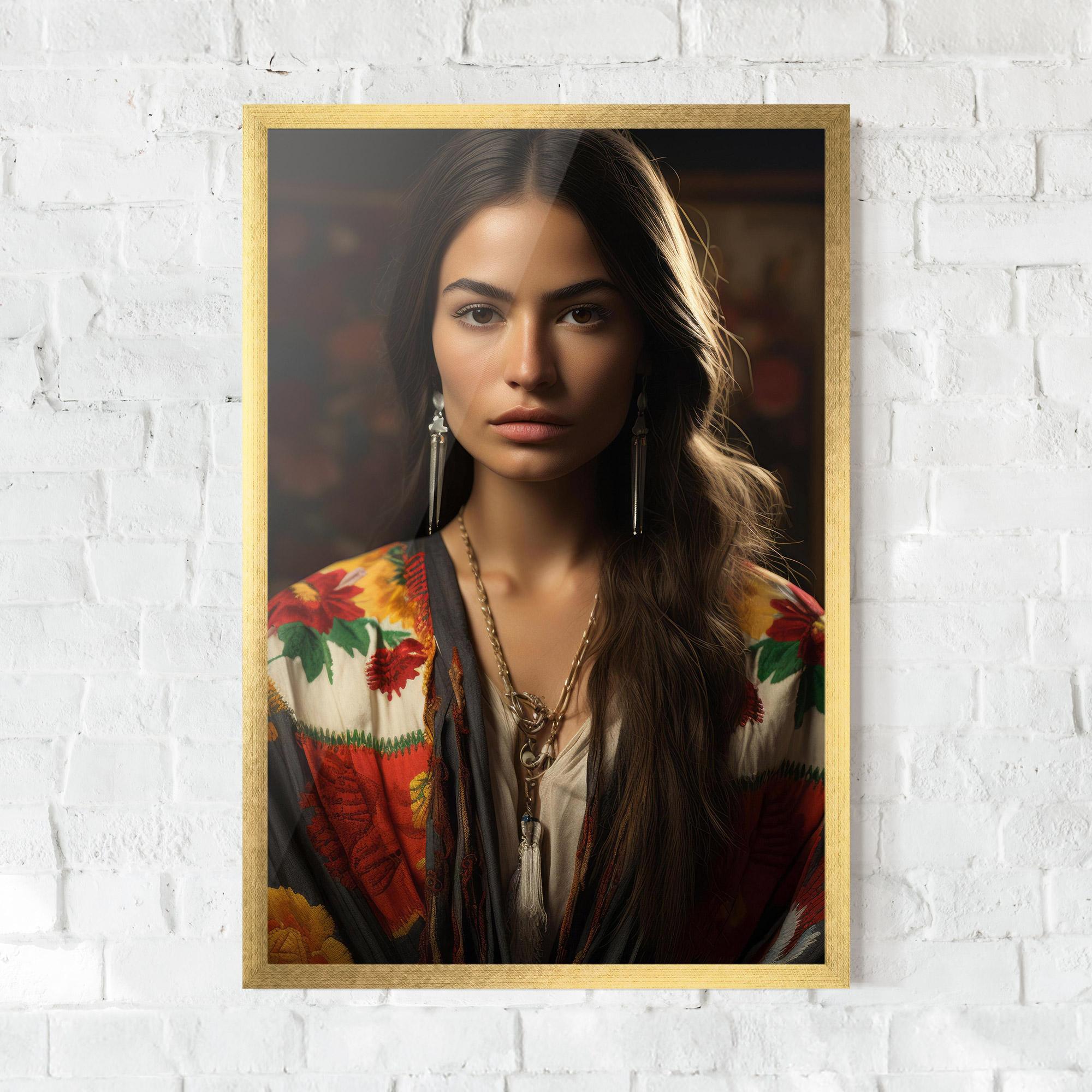 Keretezett Poszter Colorful Shawl mockup 0