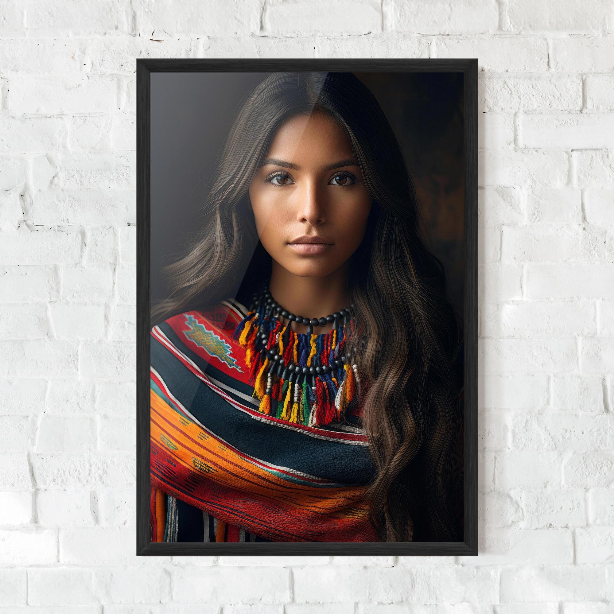 Keretezett Poszter Colorful Scarf mockup 0