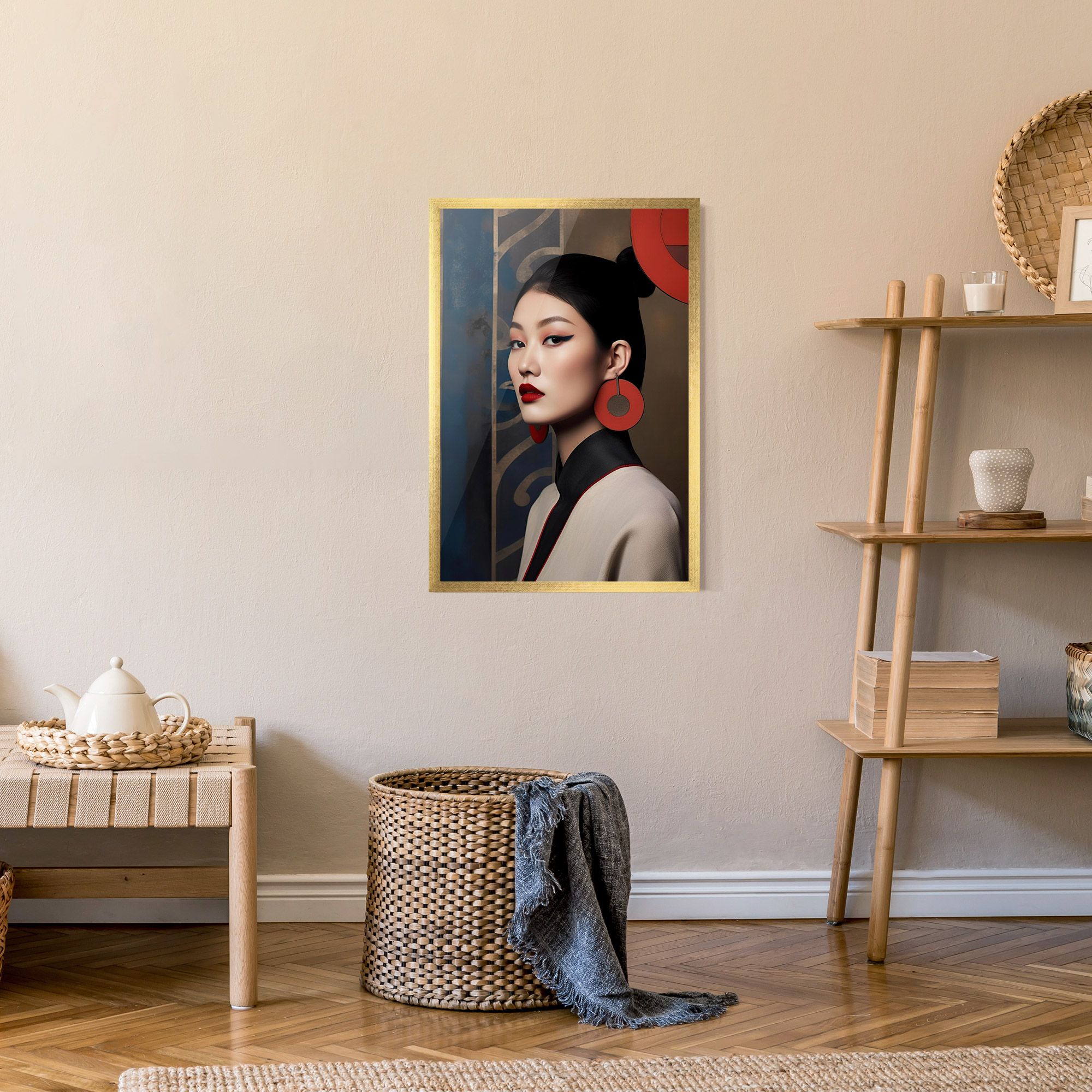 Asian Big Earrings mockup 9