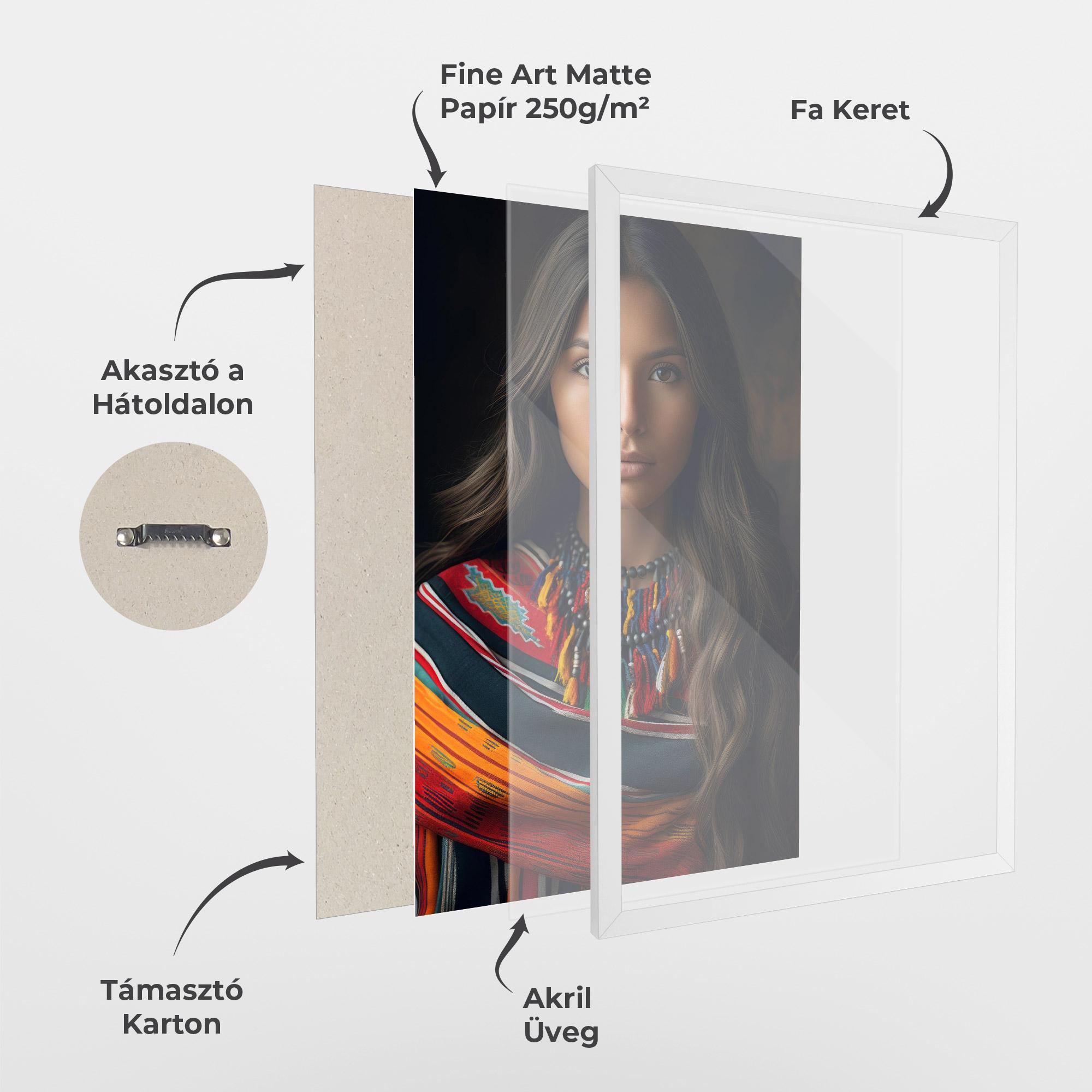 Keretezett Poszter Colorful Scarf mockup 1