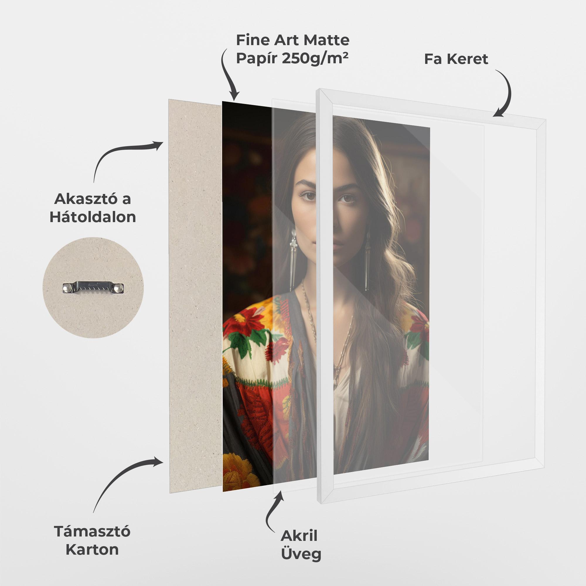 Keretezett Poszter Colorful Shawl mockup 1