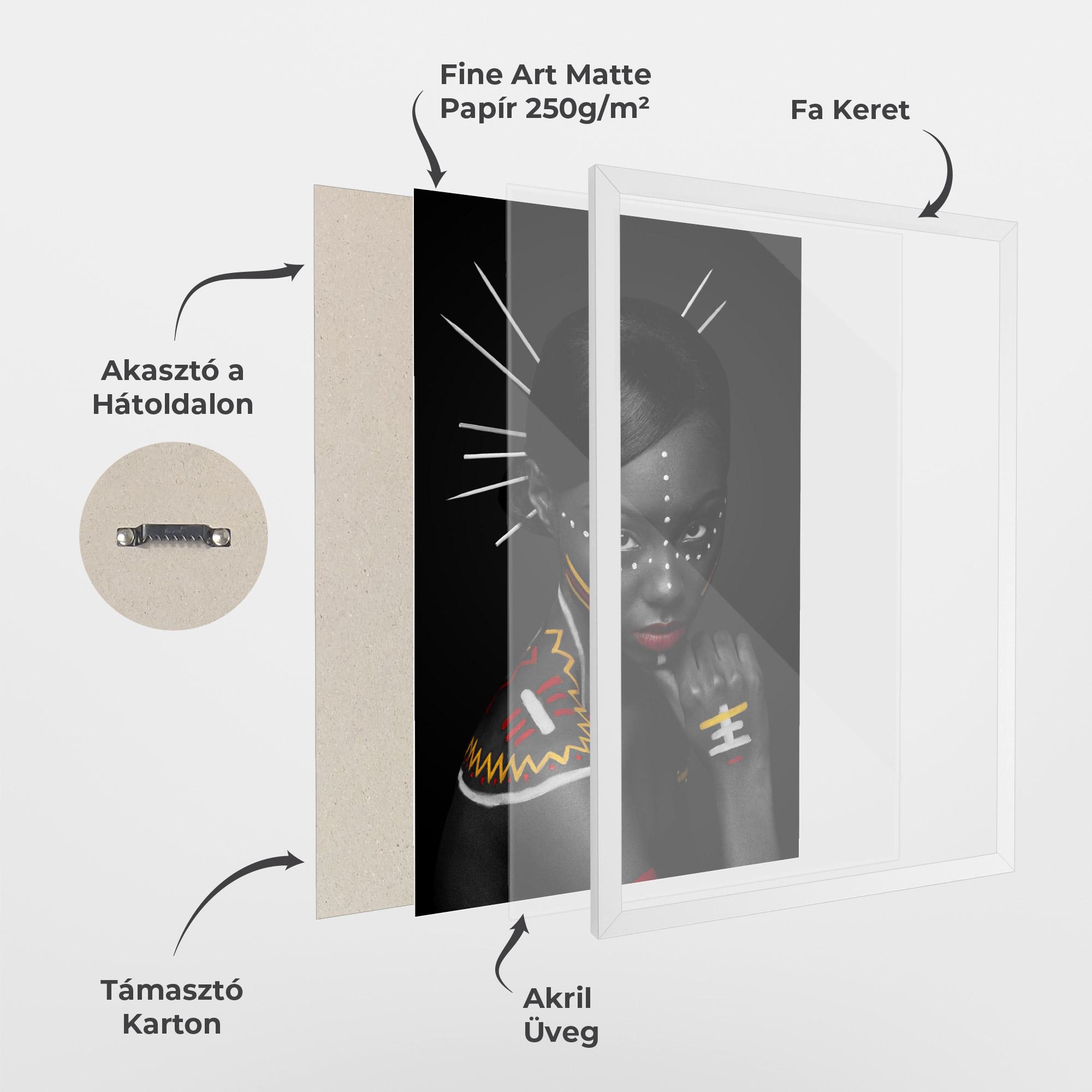 Keretezett Poszter Tribal Beauty mockup 1