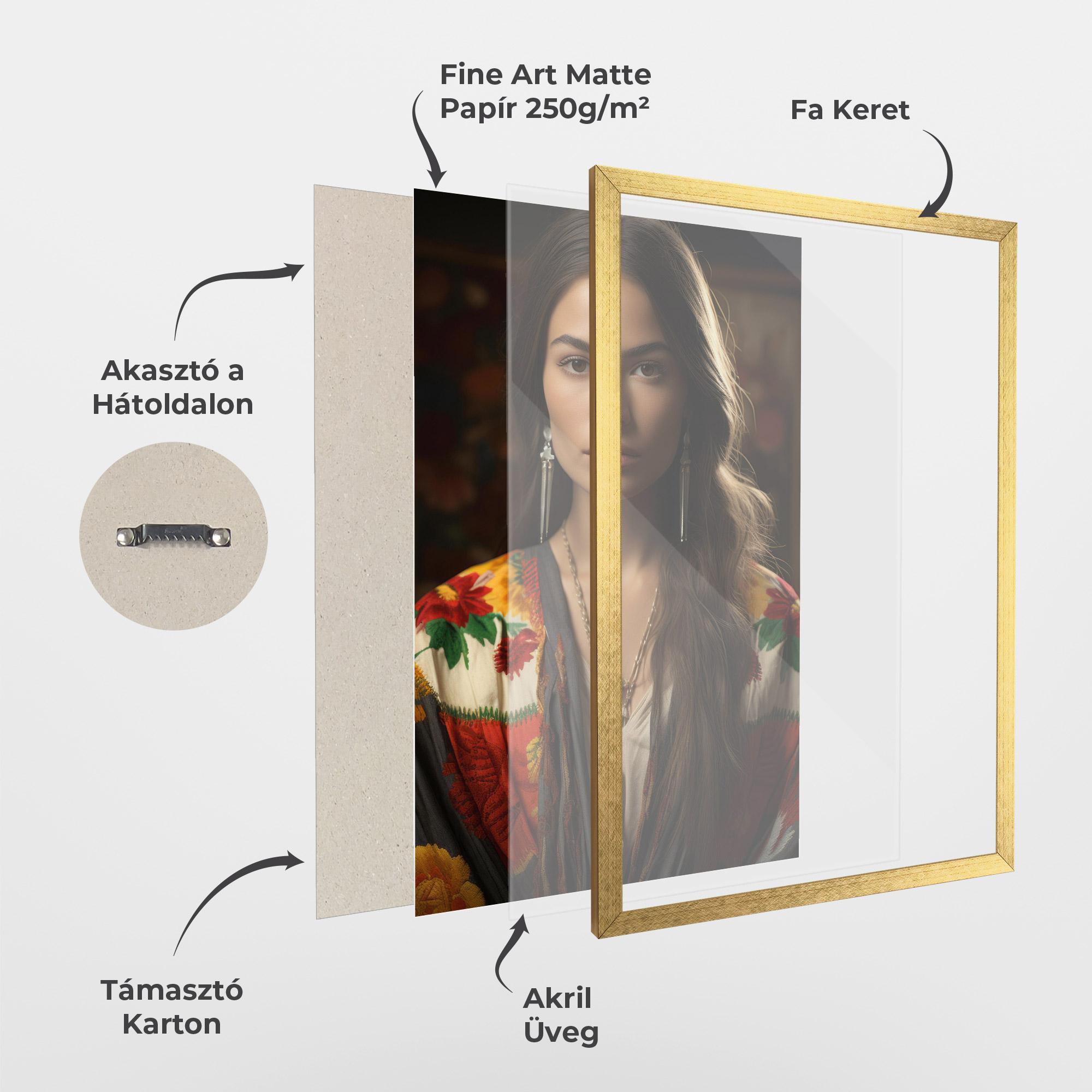 Keretezett Poszter Colorful Shawl mockup 1