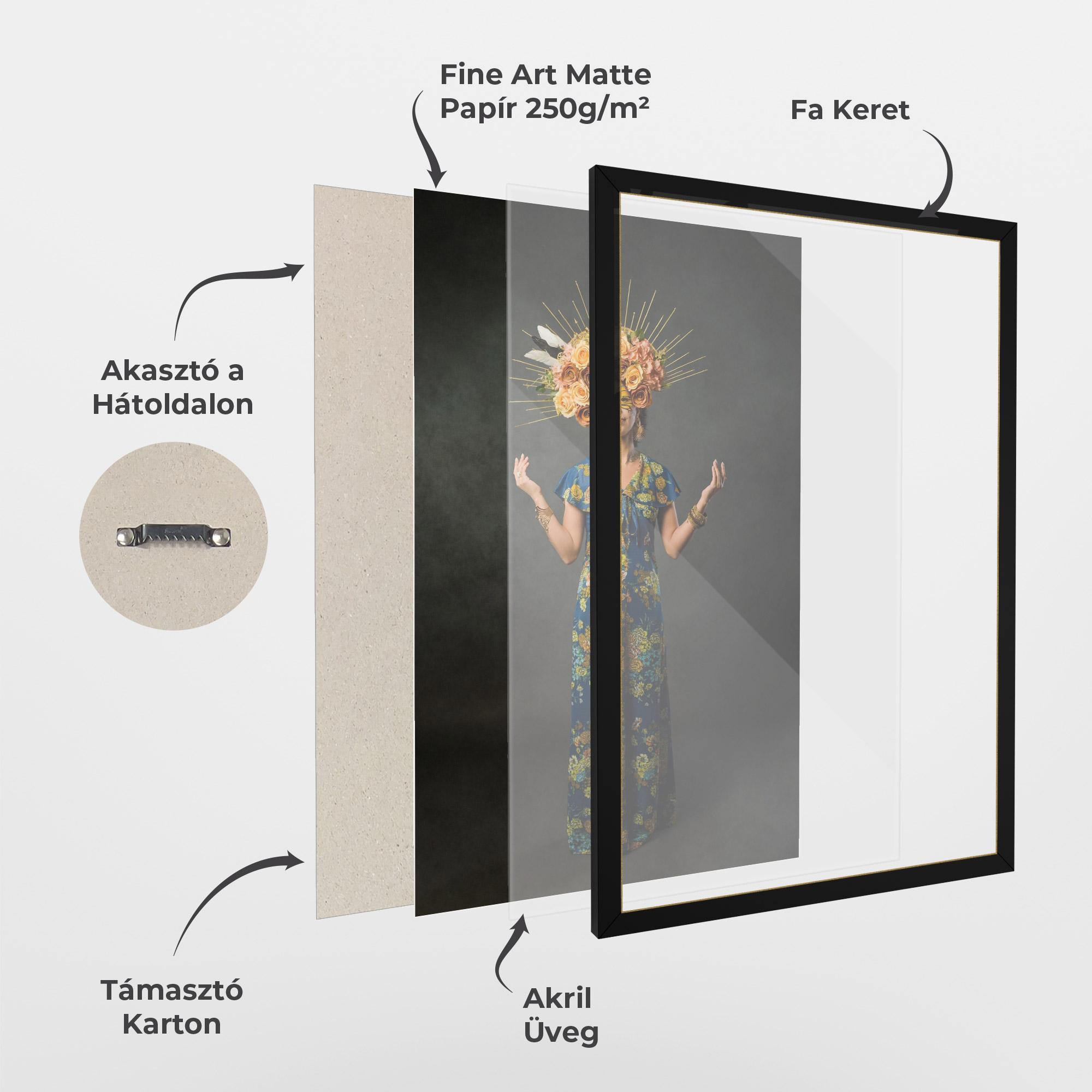 Keretezett Poszter Sugar Skull Makeup mockup 1