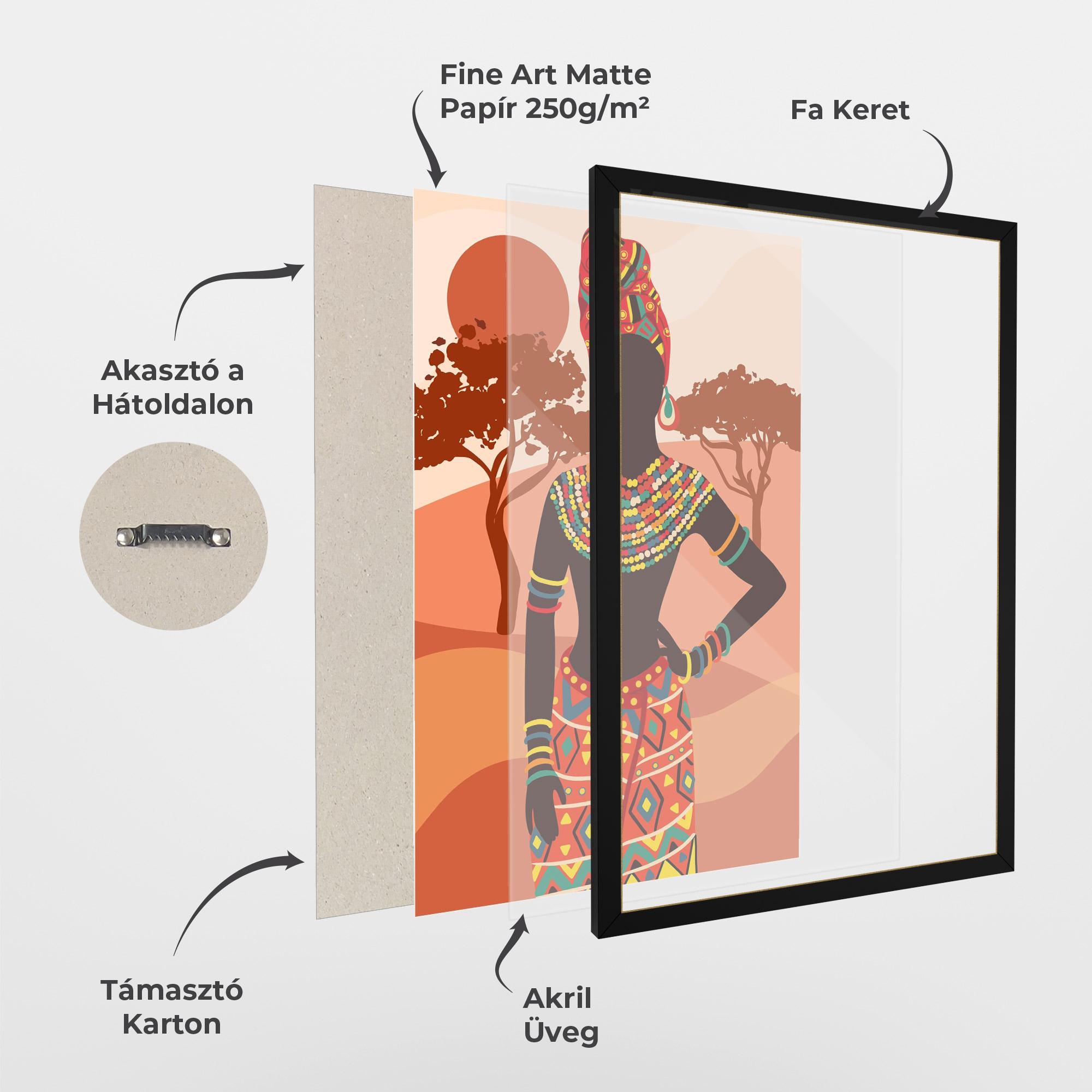 Keretezett Poszter Traditional Clothes mockup 1