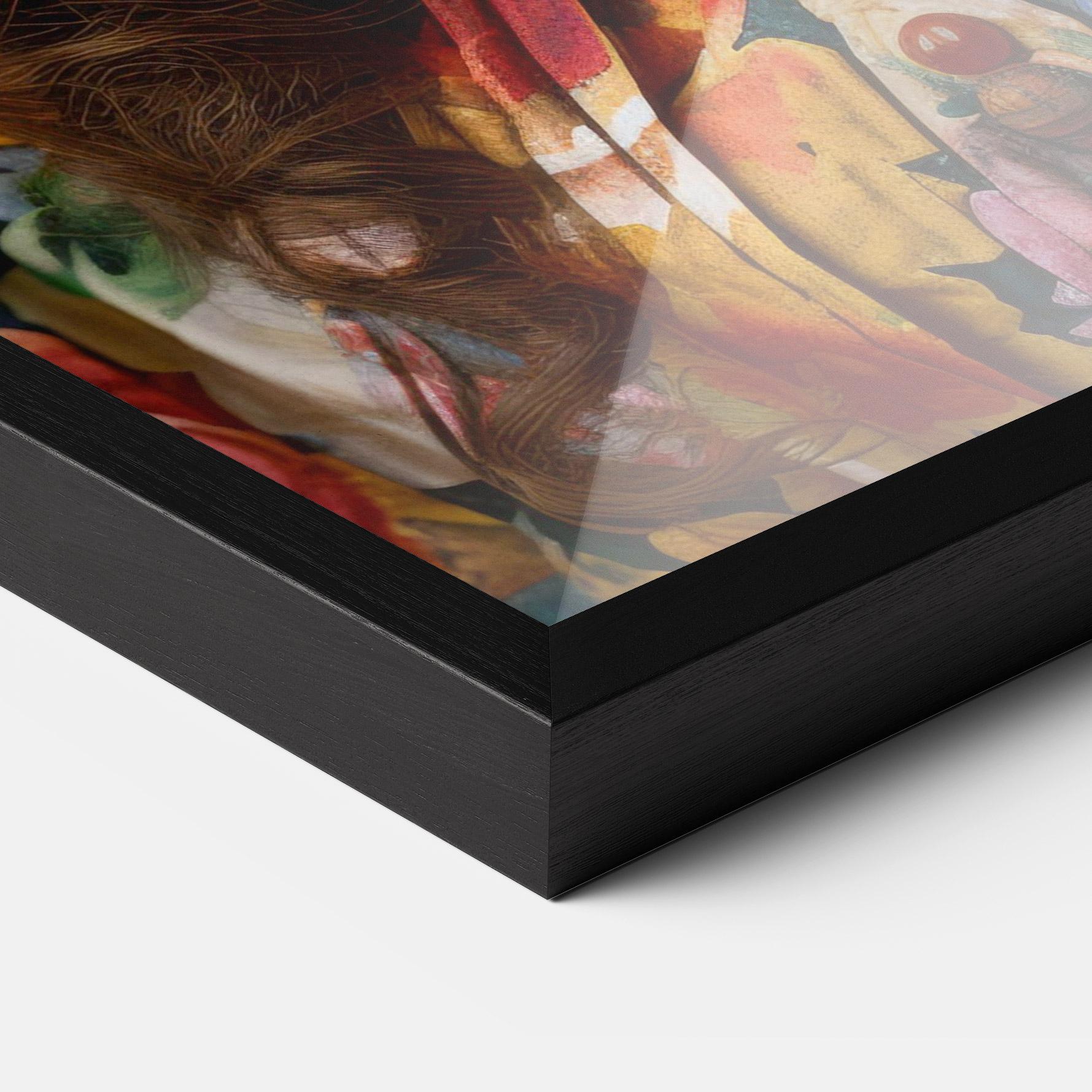 Keretezett Poszter Floral Dress Long Hair mockup 3