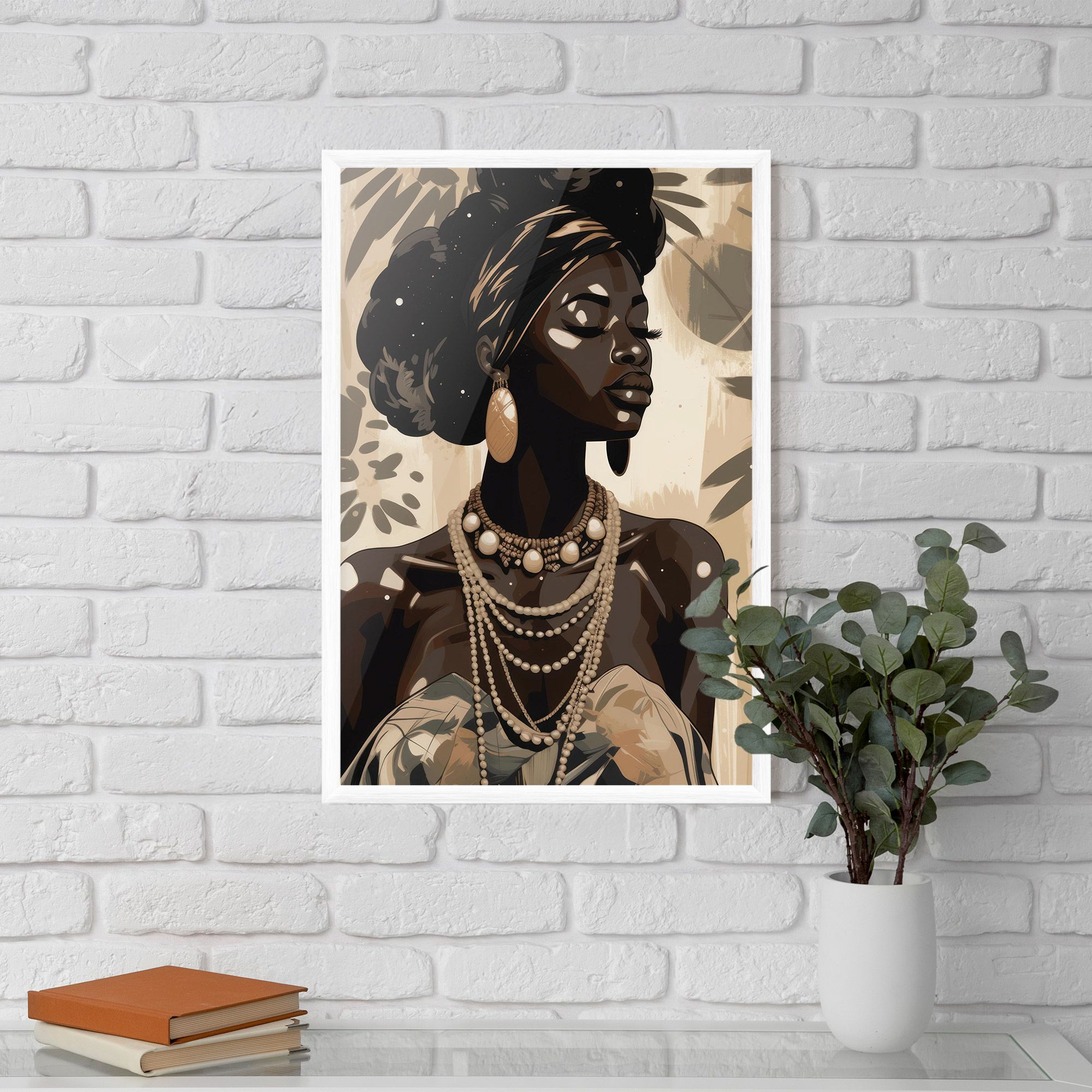 African Woman On Cream mockup 5