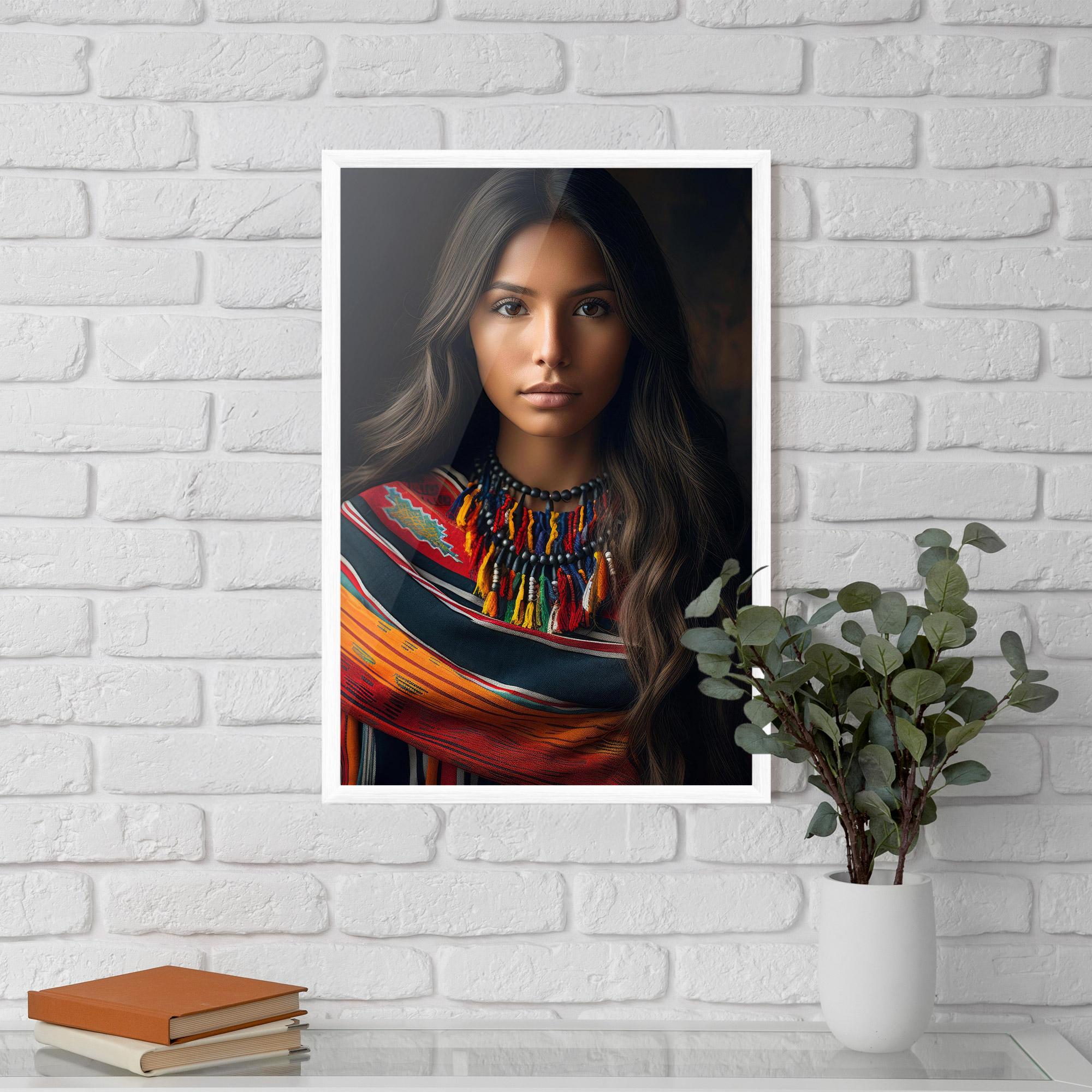 Keretezett Poszter Colorful Scarf mockup 5
