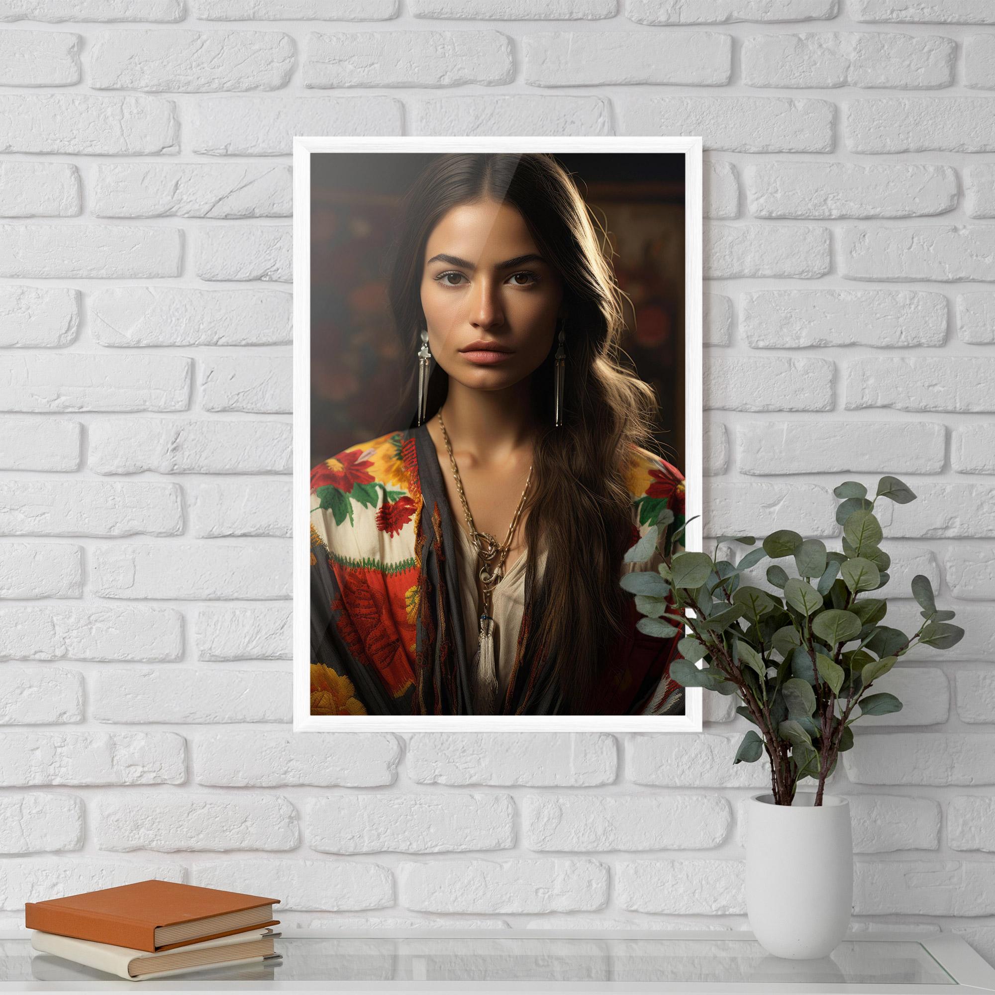 Keretezett Poszter Colorful Shawl mockup 5