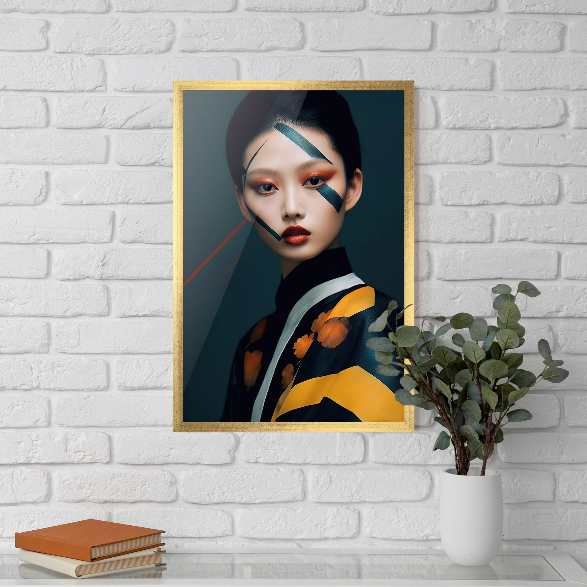 Asian Painted Woman mockup 5