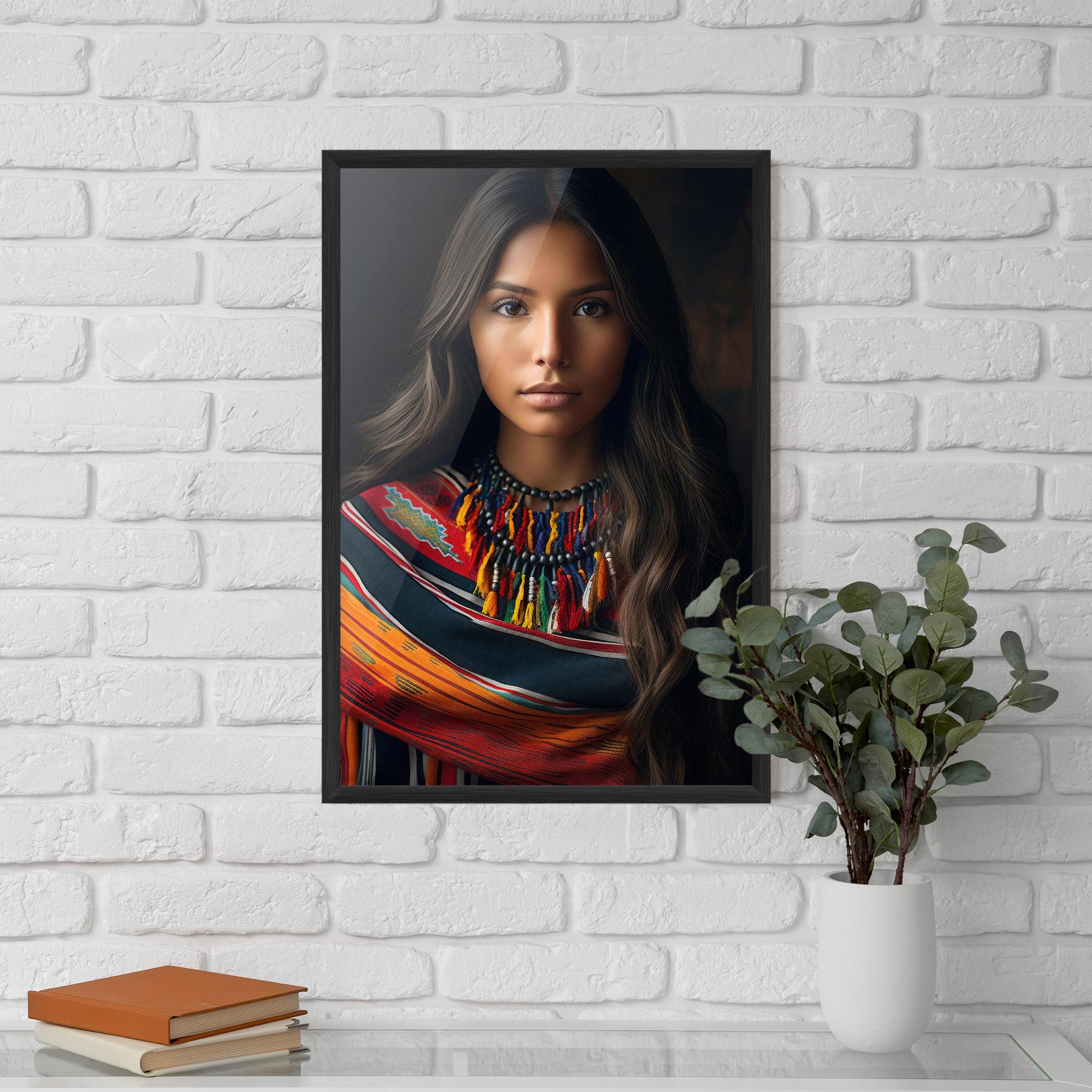 Keretezett Poszter Colorful Scarf mockup 5