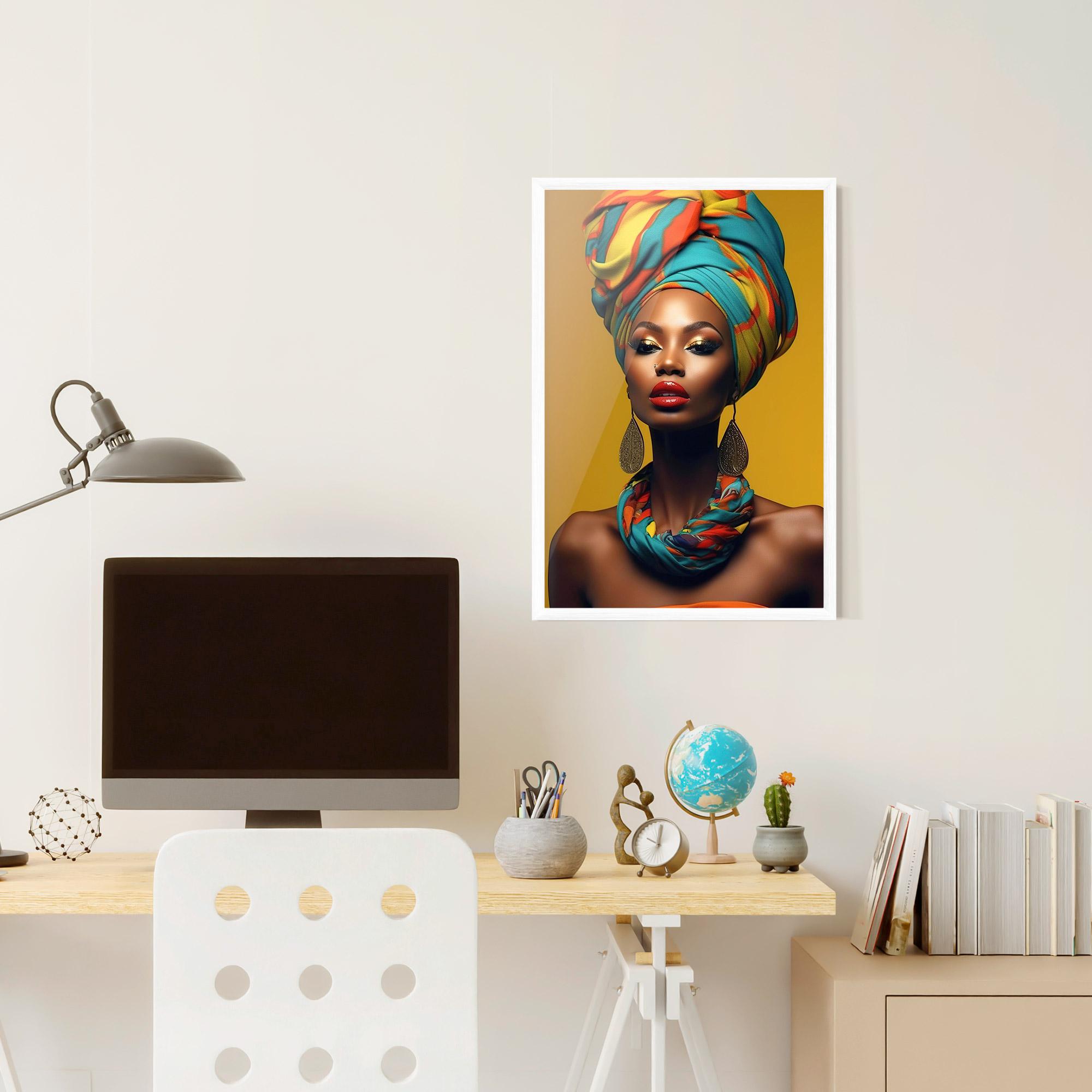 Keretezett Poszter African Yellow Portrait mockup 6